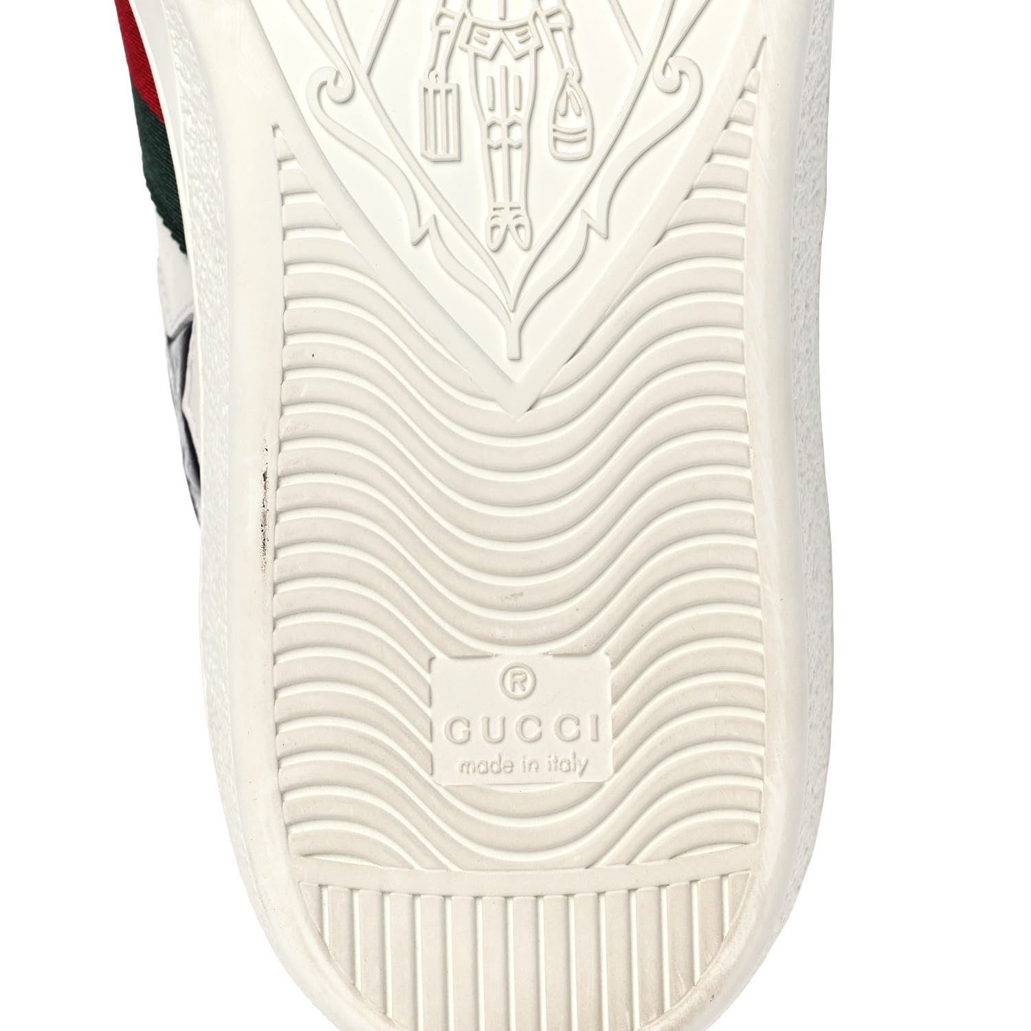 Gucci Calfskin Ayers Web Star Embroidered Mens Ace Sneakers 9 White Multi 6 of 8