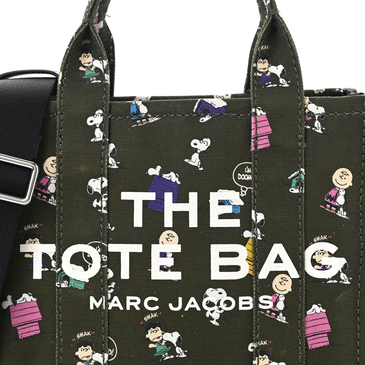 X PEANUTS Canvas Small Characters Tote Bag Green
