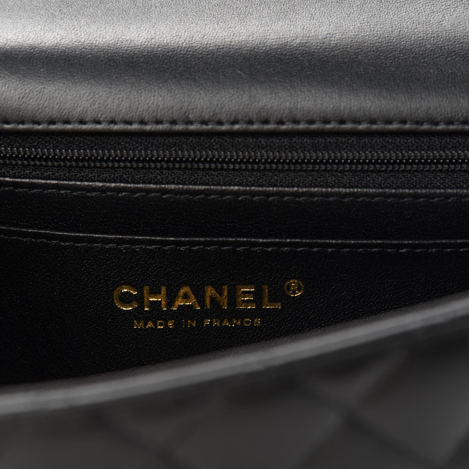 Chanel Lambskin Quilted Mini Top Handle Rectangular Flap Black 8 of 12