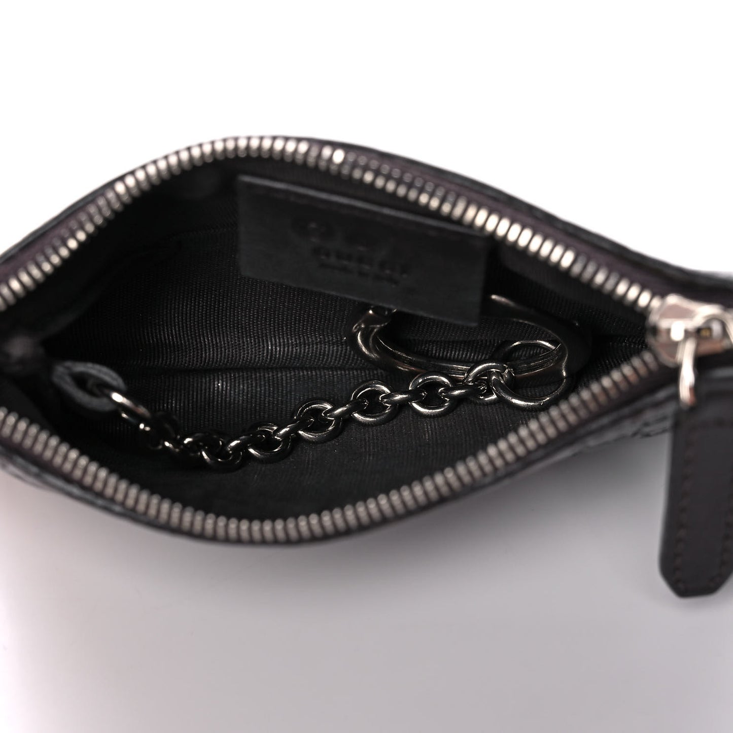 Microguccissima Key Ring Coin Case Black
