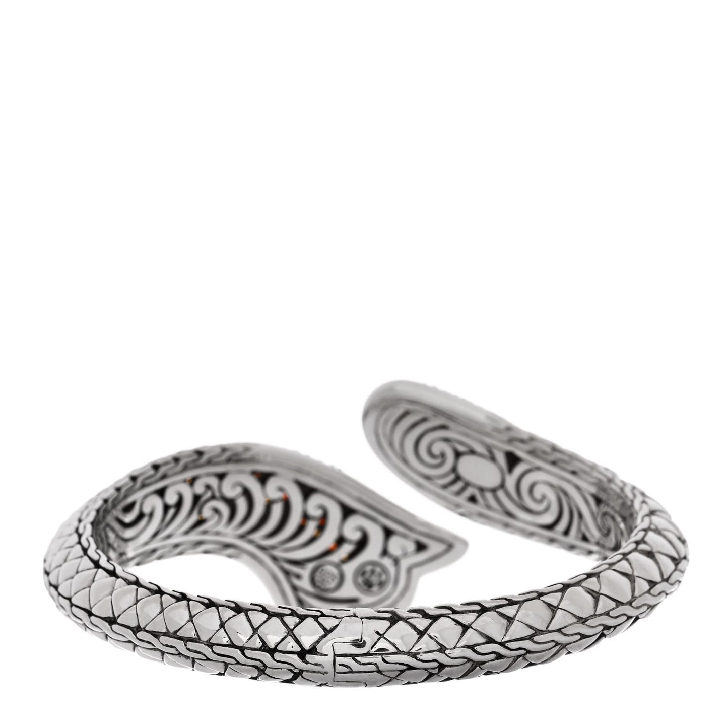 Sterling Silver Garnet Citrine Koi Kick Cuff Bracelet