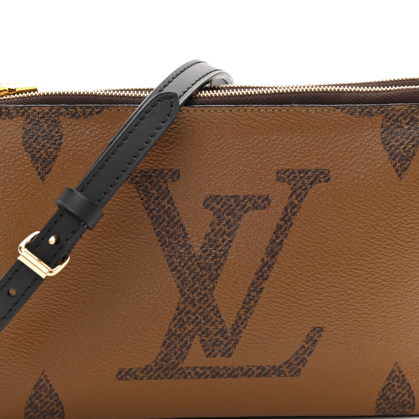 Reverse Monogram Giant Double Zip Pochette