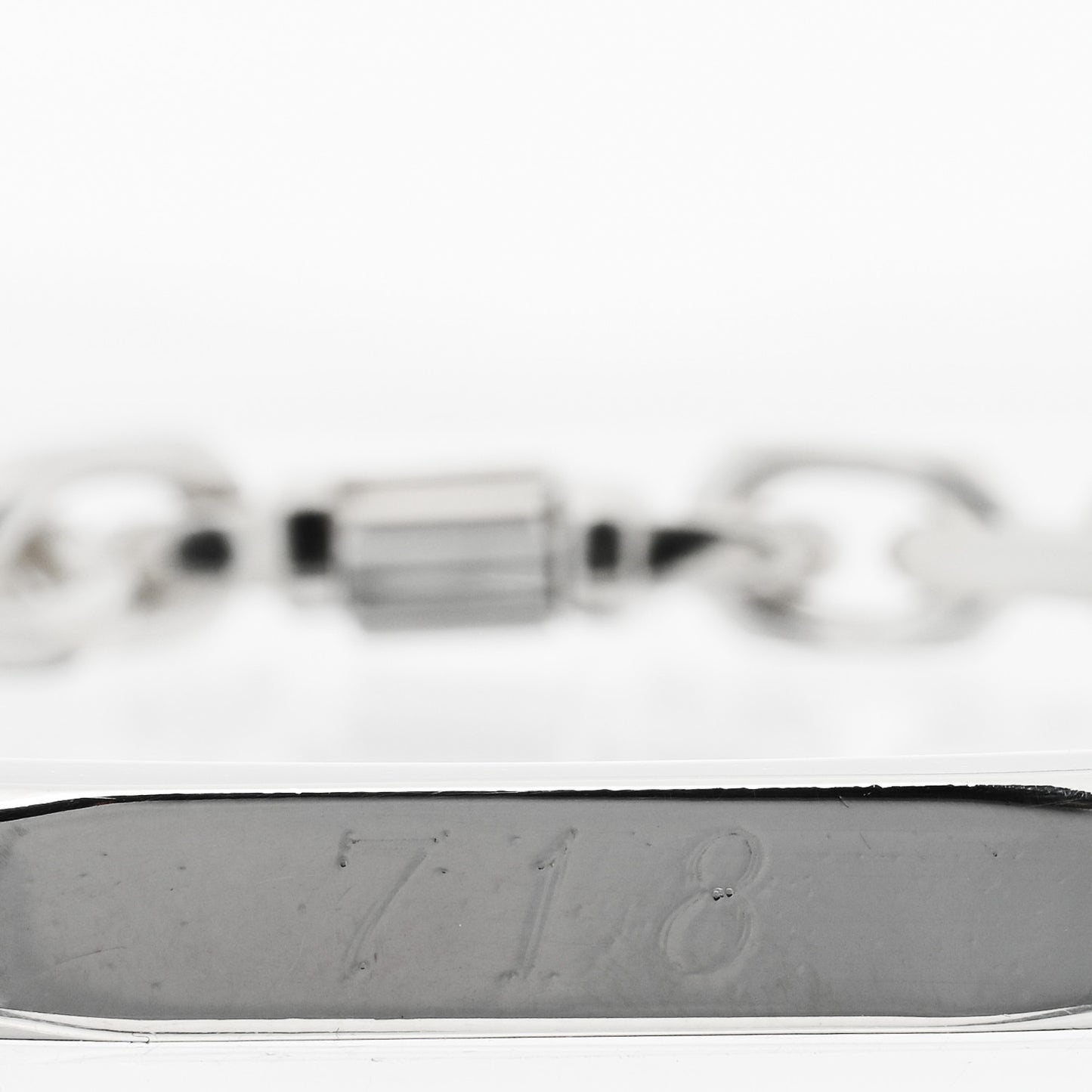 Sterling Silver 1837 Makers ID Chain Bracelet