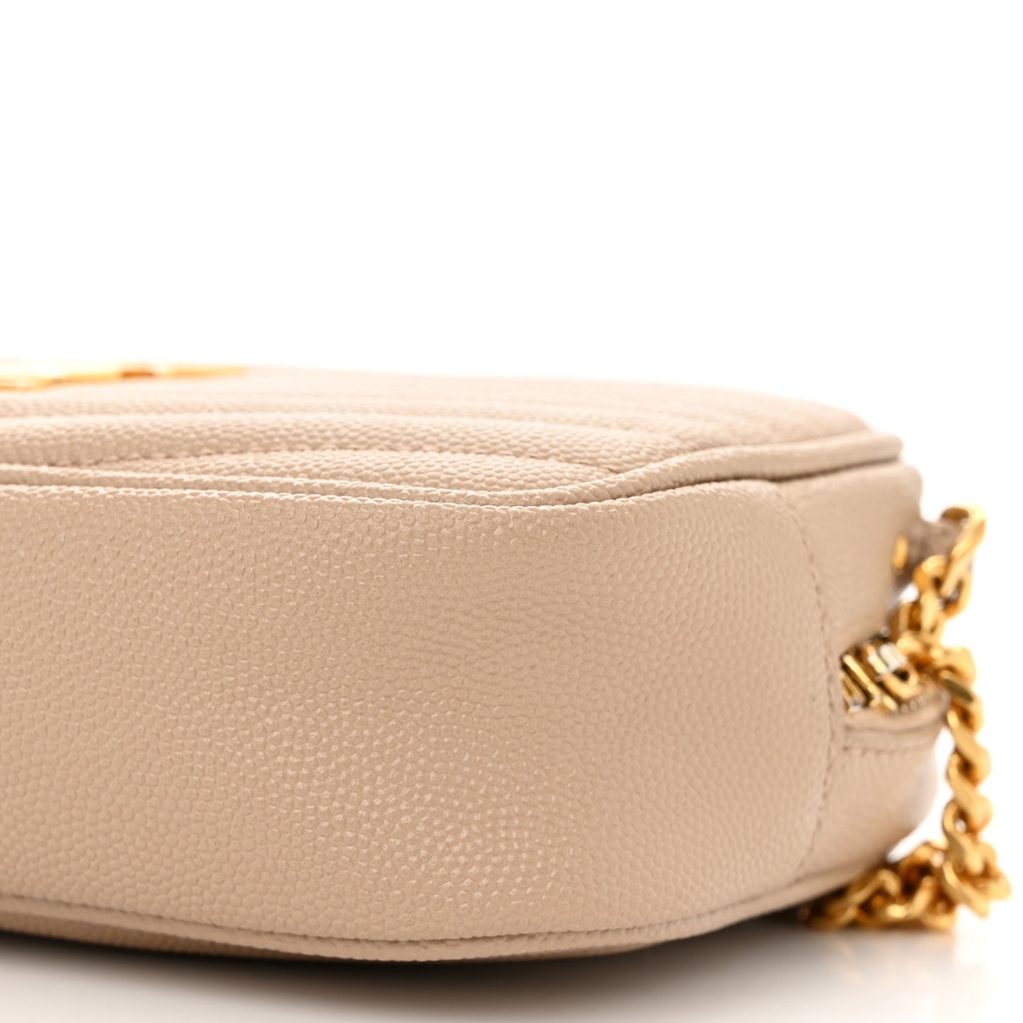 Grain De Poudre Matelasse Monogram Mini Lou Camera Bag Dark Beige