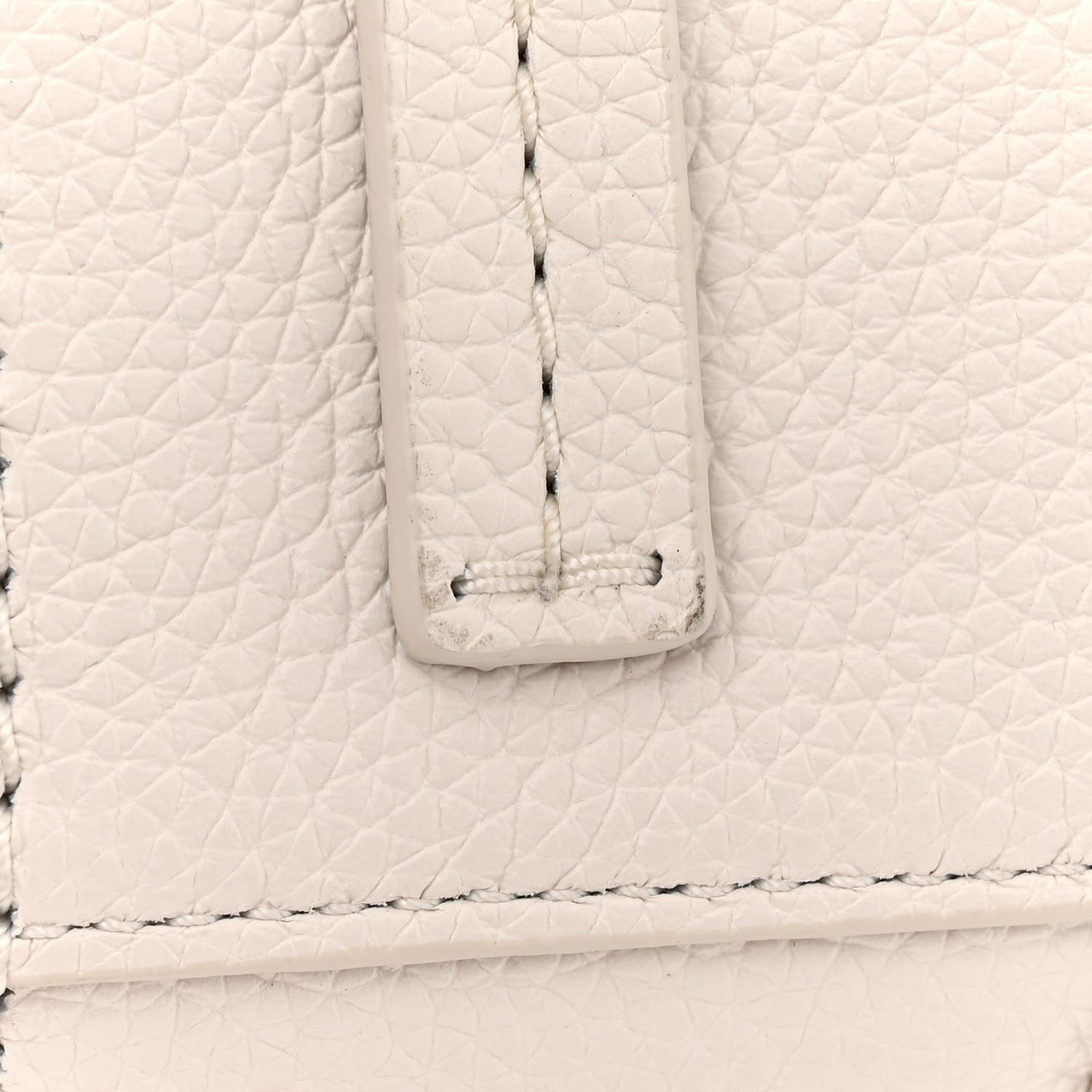 Grained Calfskin Medium The Tote Bag Cotton Silver