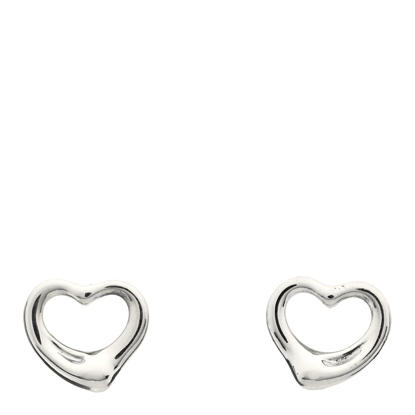 Sterling Silver 11mm Elsa Peretti Open Heart Earrings