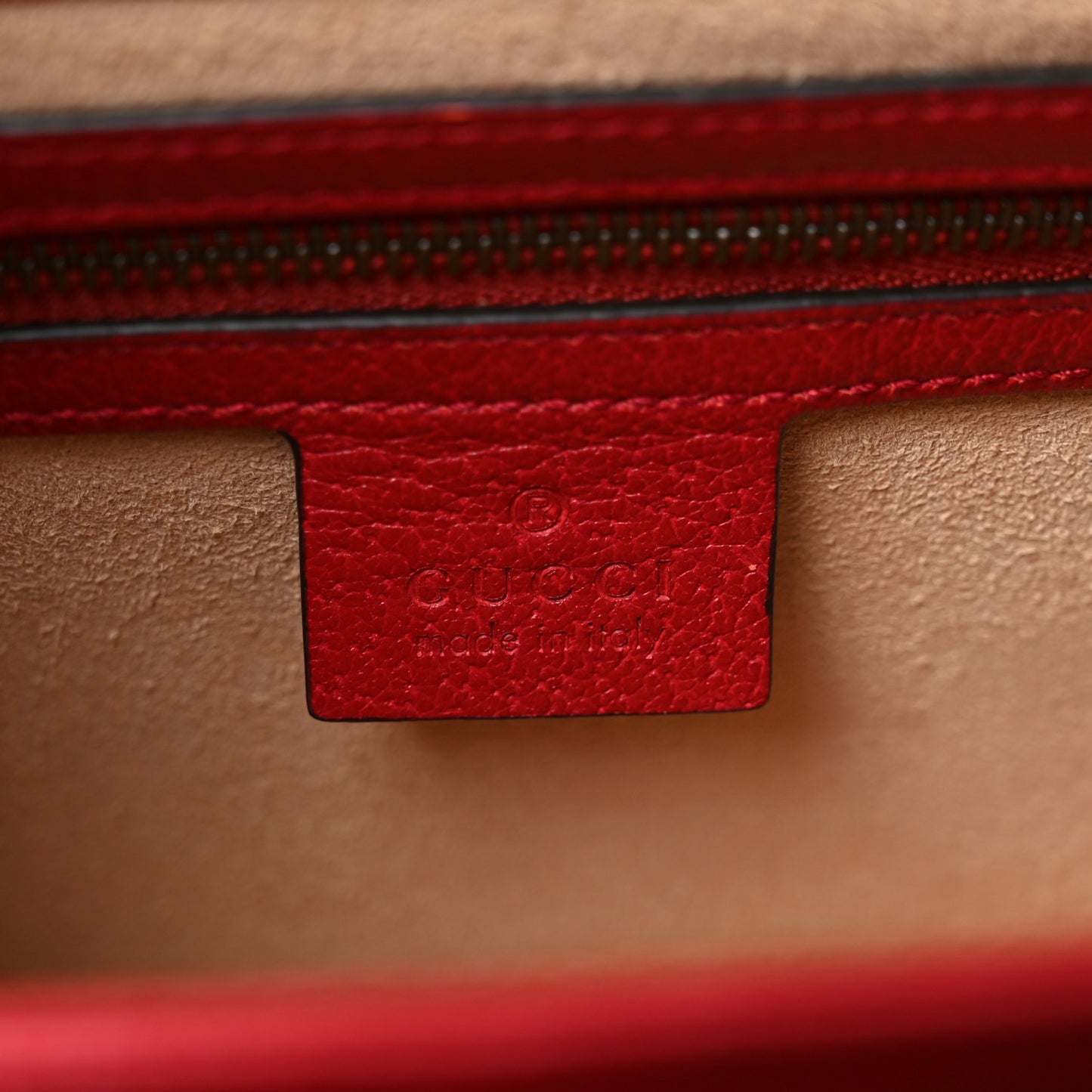 GG Supreme Monogram Small Queen Margaret Top Handle Bag Red