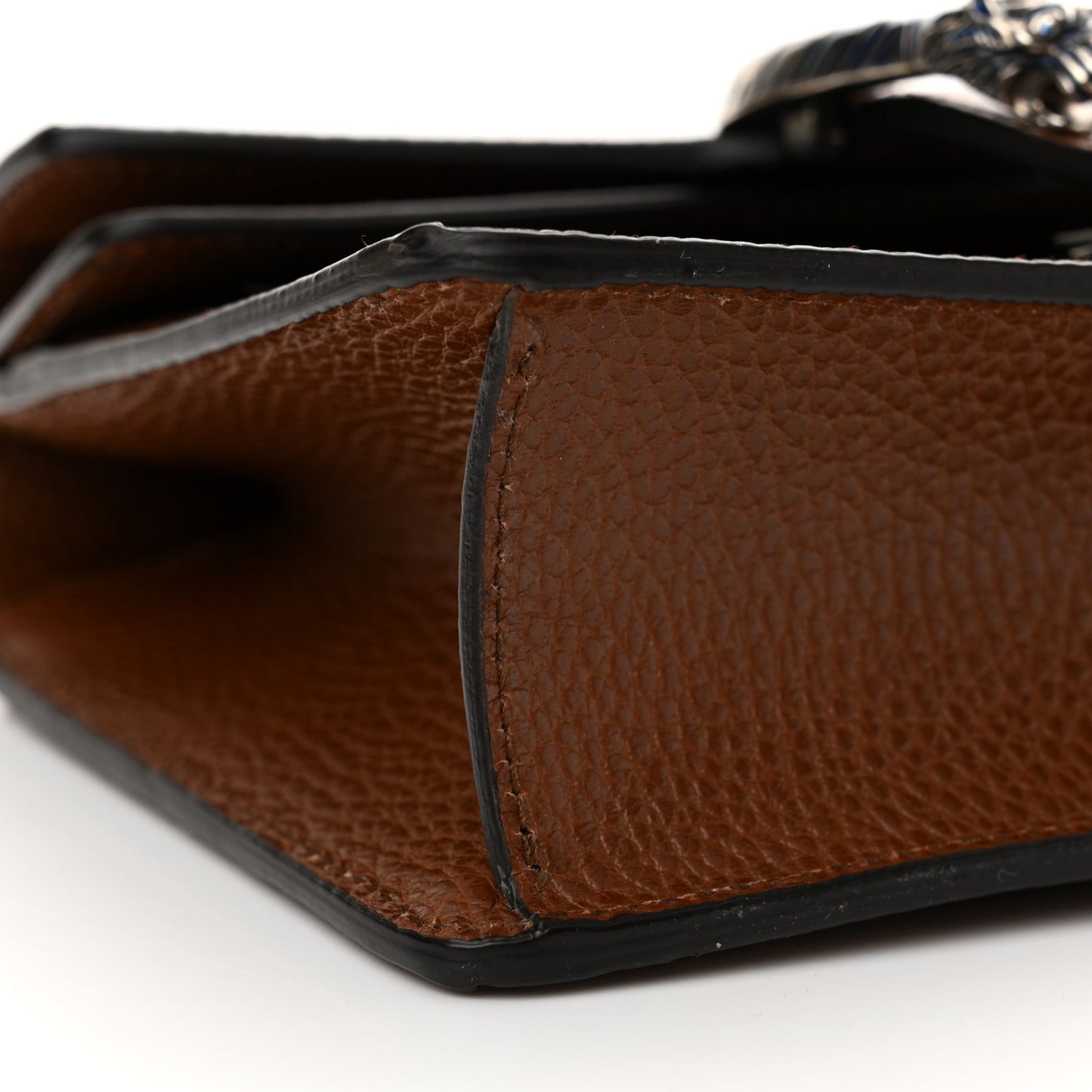 New Denim GG Monogram Dollar Calfskin Enamel Mini Dionysus Shoulder Bag Blue Tea Cuir Epilog Electric Blue