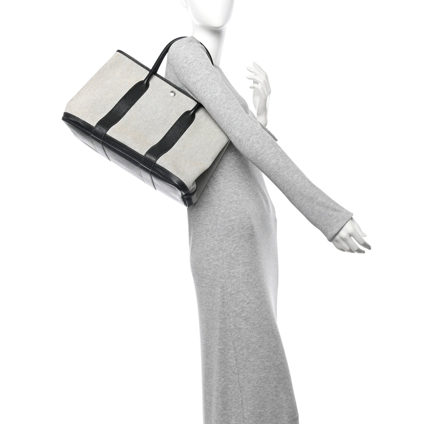 Toile Negonda Garden Party 36 MM Tote Black Ecru