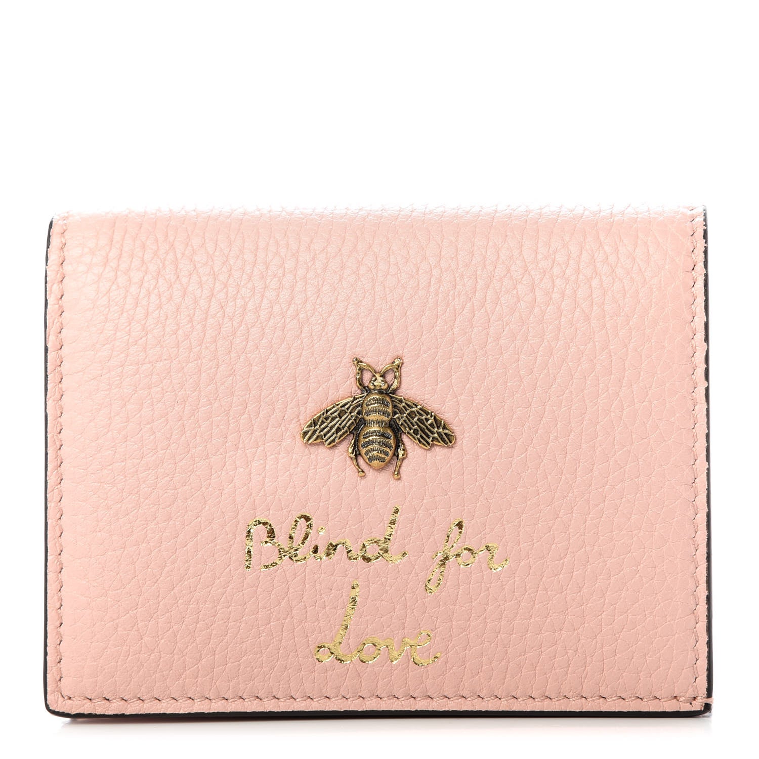 Gucci Cellarius Calfskin Blind for Love Animalier Card Case Perfect Pink 1 of 7