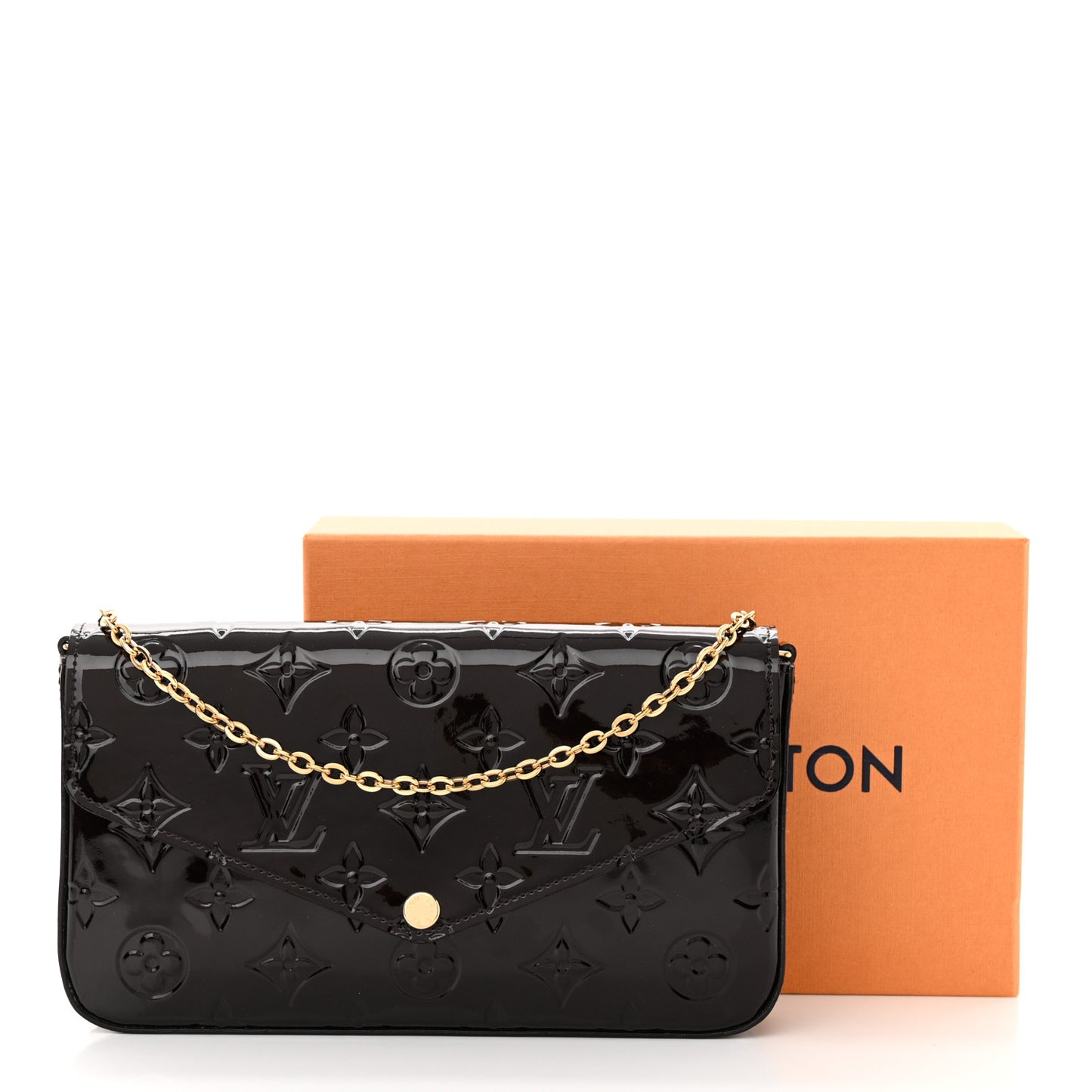 Vernis Pochette Felicie Chain Wallet Amarante
