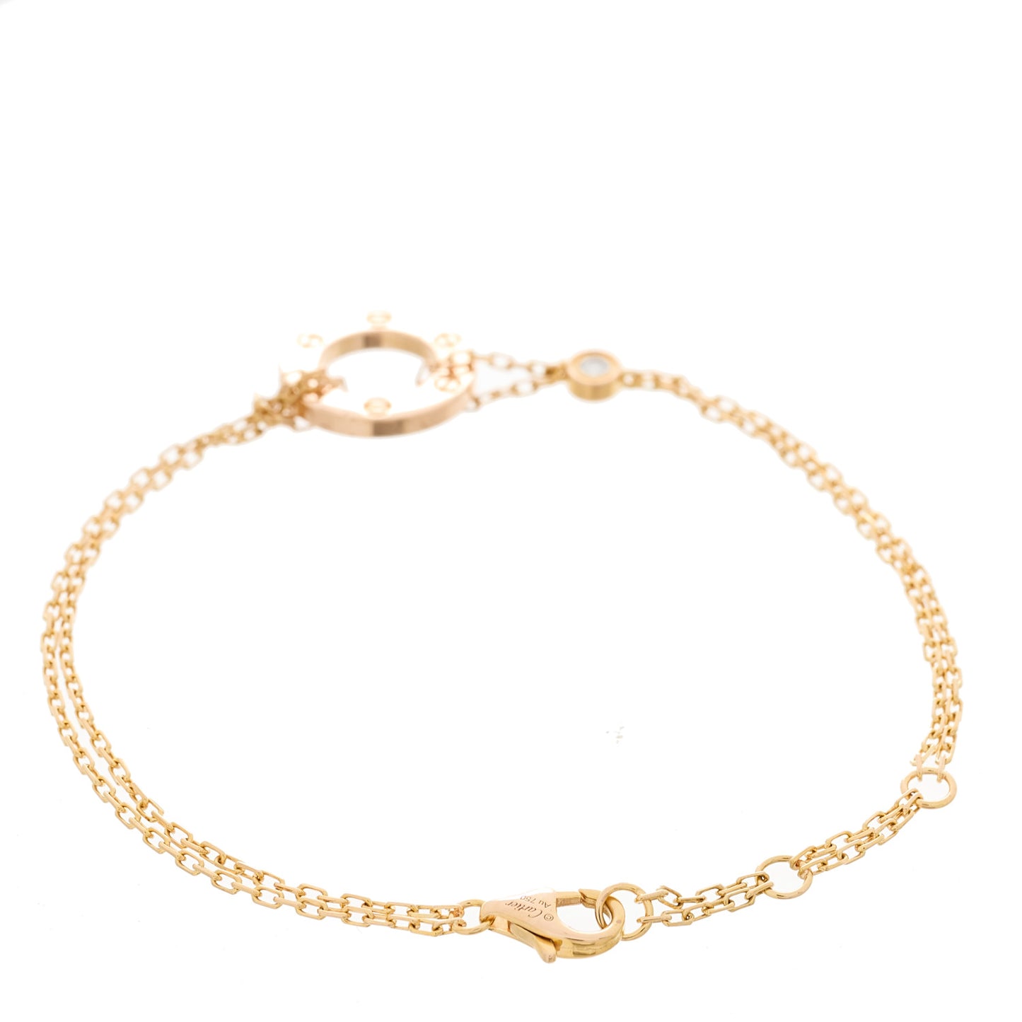 18K Pink Gold Diamond Love Bracelet