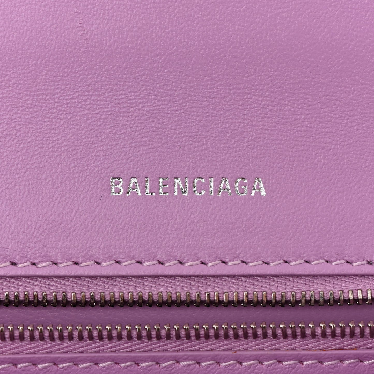 Shiny Box Calfskin Tonal B Hourglass Stretch Top Handle Bag Lilac