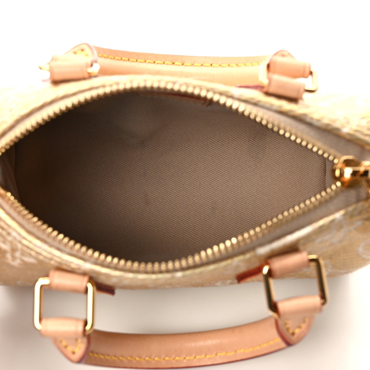 Louis Vuitton Monoglam Nano Speedy Beige 5 of 14