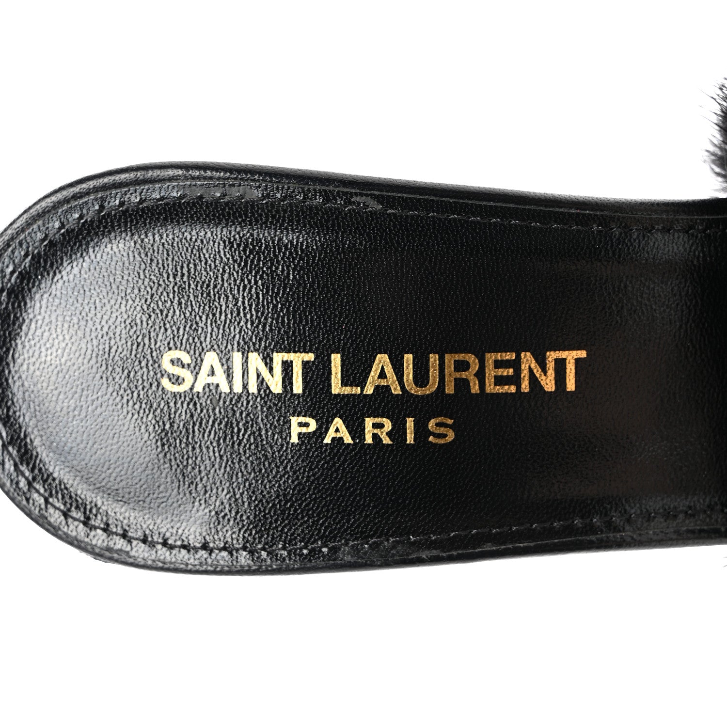 Saint Laurent Mink Calfskin Roy Mule Sandals 39 Black 14 of 19