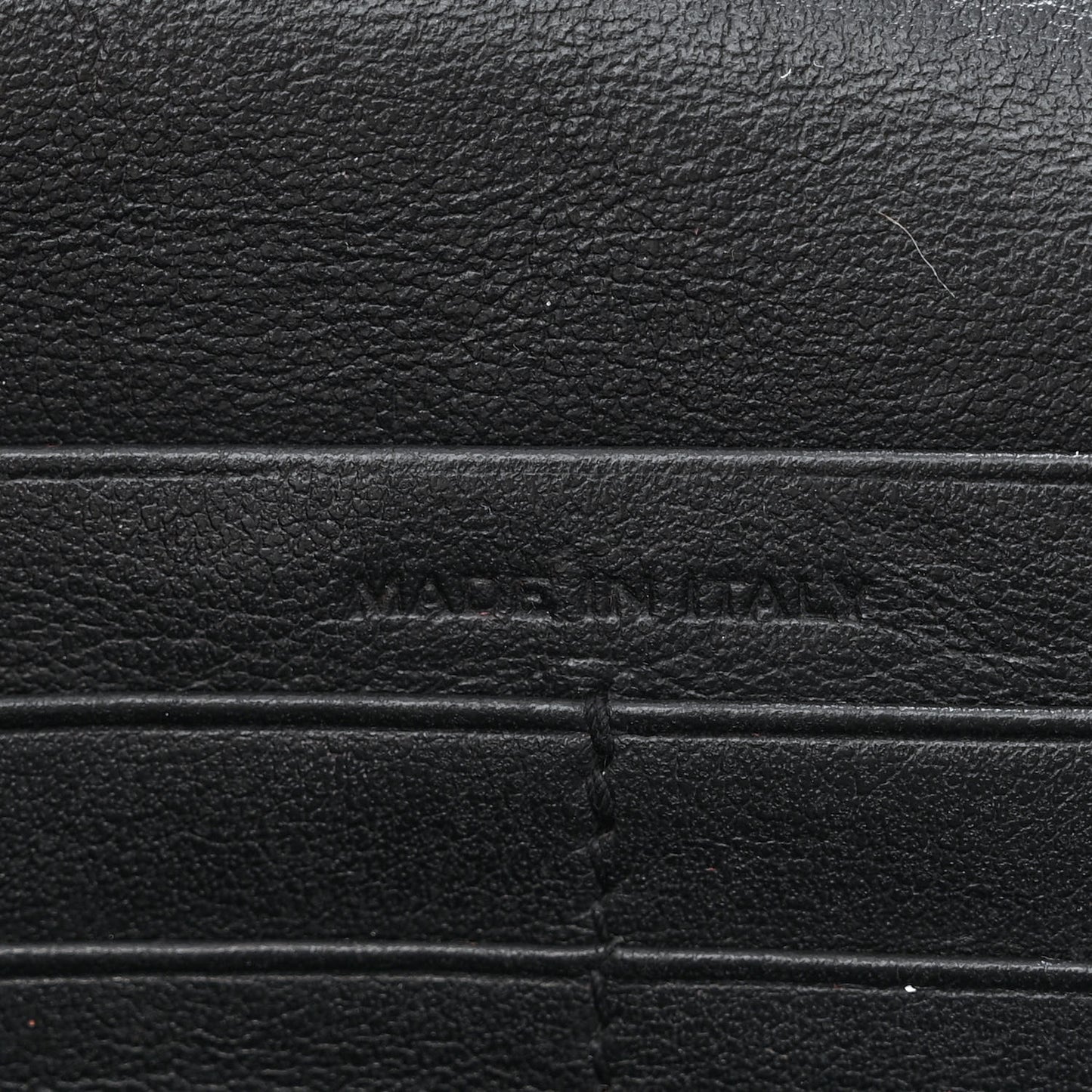Velvet Crystal Monogram Chain Wallet Black