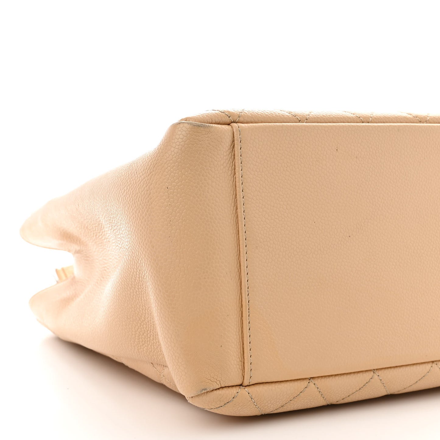 Caviar Quilted Grand Shopping Tote GST Beige