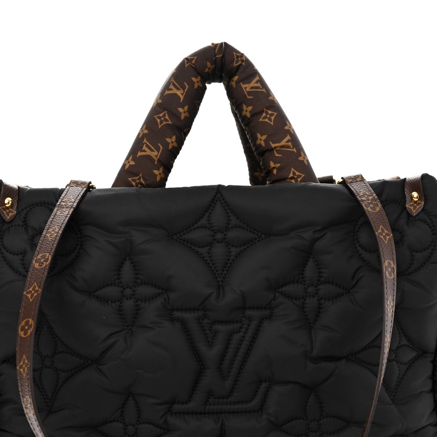 Econyl Monogram Pillow Giant Onthego MM Black