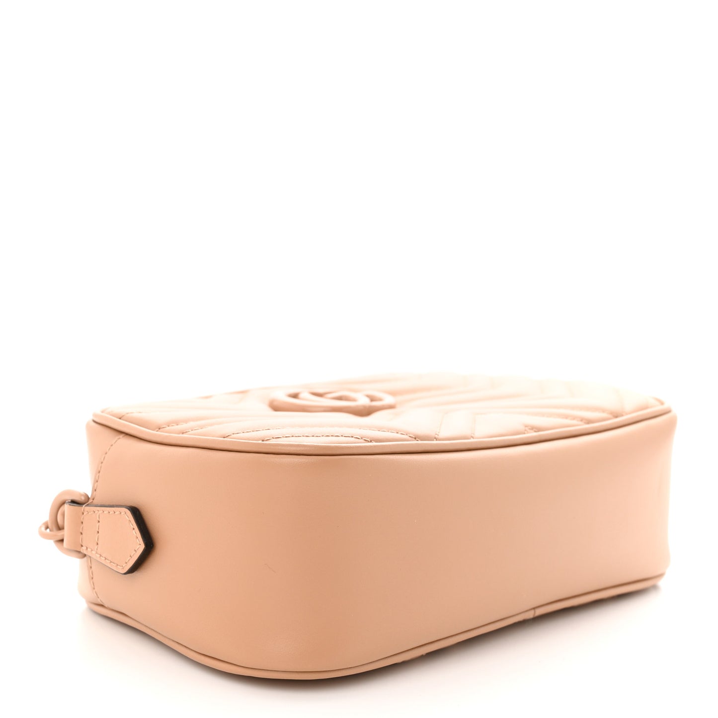 Calfskin Matelasse Monochrome Small GG Marmont Chain Shoulder Bag Camelia