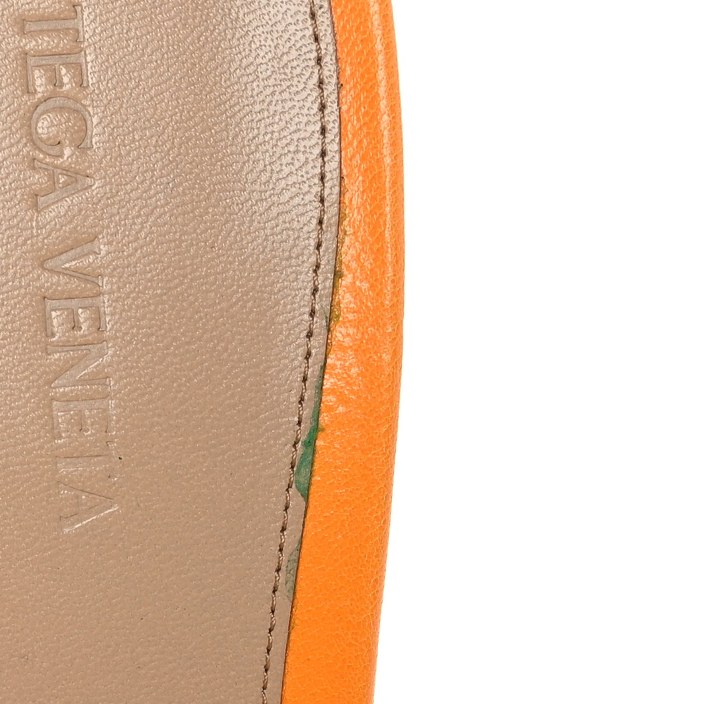 Lambskin Stretch 90mm Mule Sandals 40.5 Tangerine