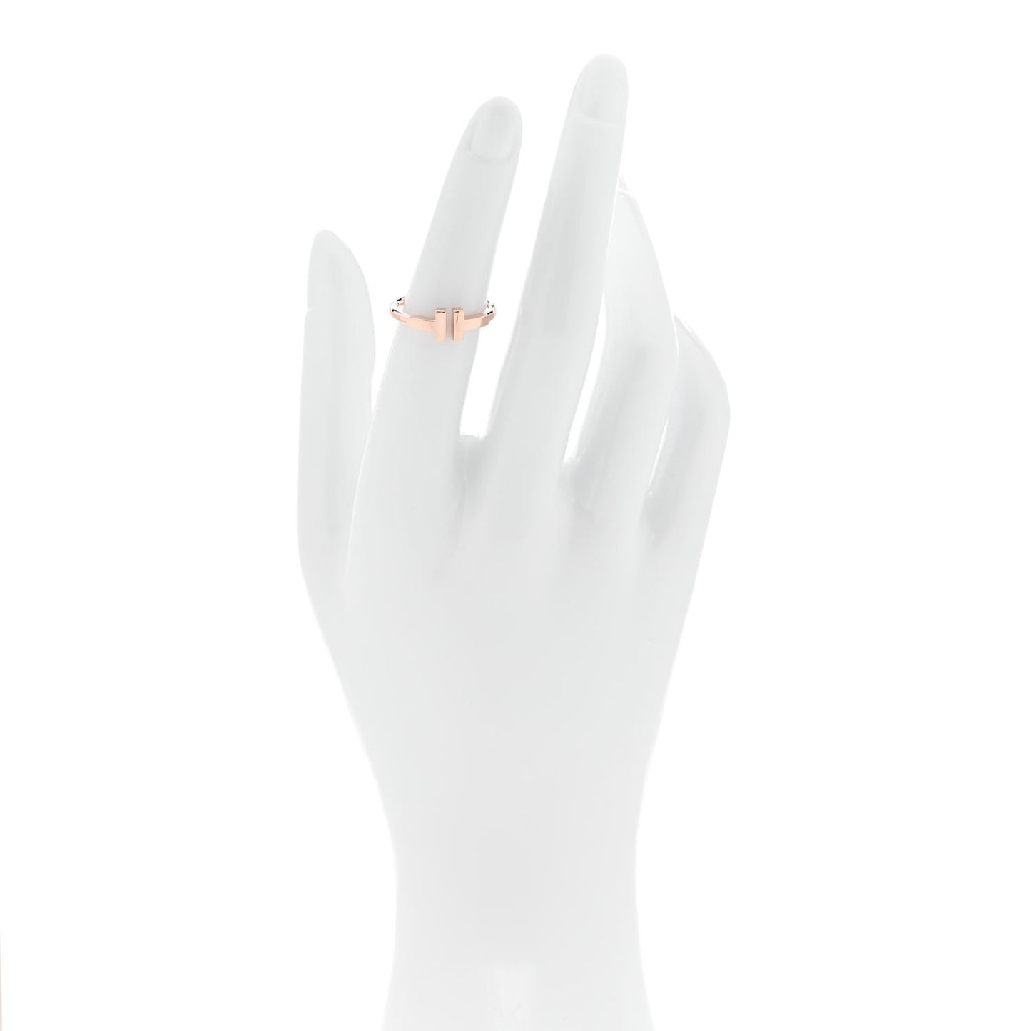 18K Rose Gold T Wire Ring 50 5.5
