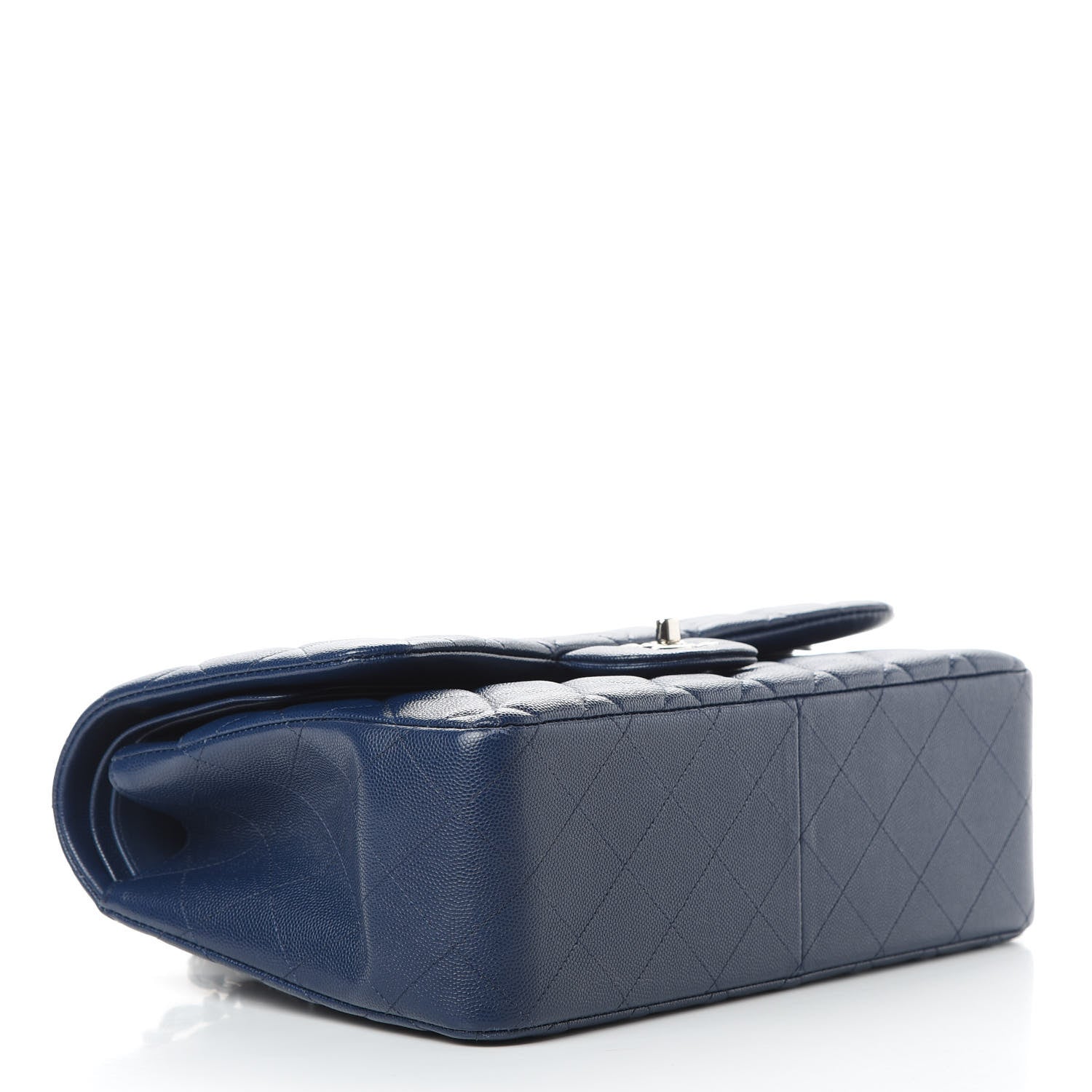 Chanel Caviar Quilted Jumbo Double Flap Blue 5 of 12