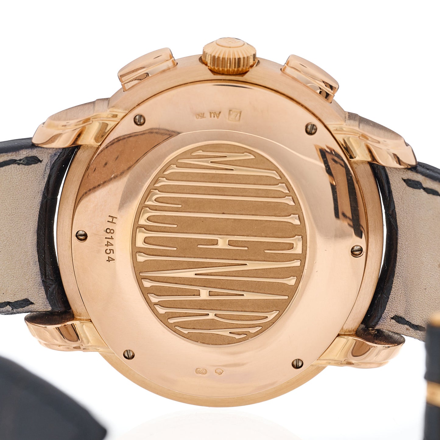18K Rose Gold Alligator 47mm Millenary Chronograph Automatic Watch Black 26145OR.OO.D093CR.01