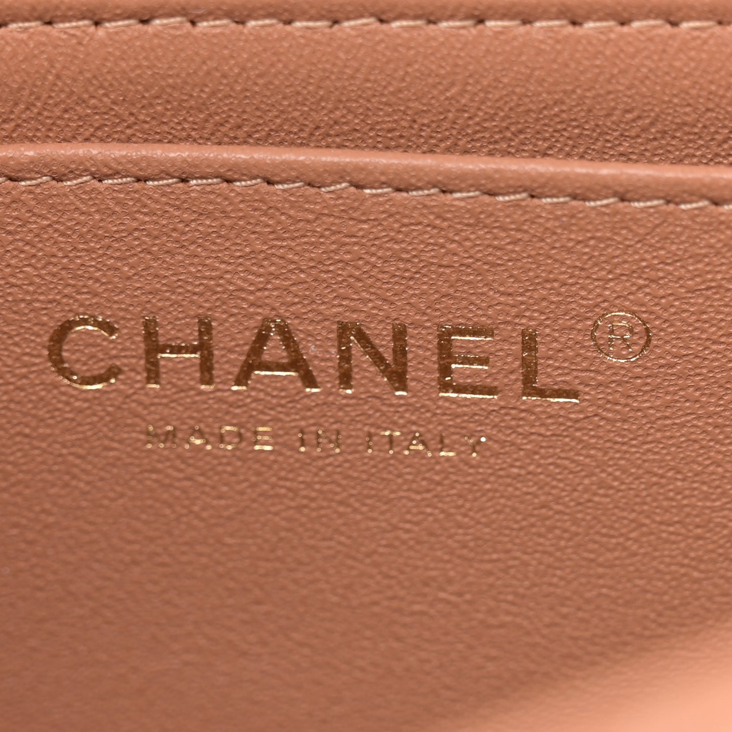 Lambskin Quilted Mini Rectangular Flap Brown