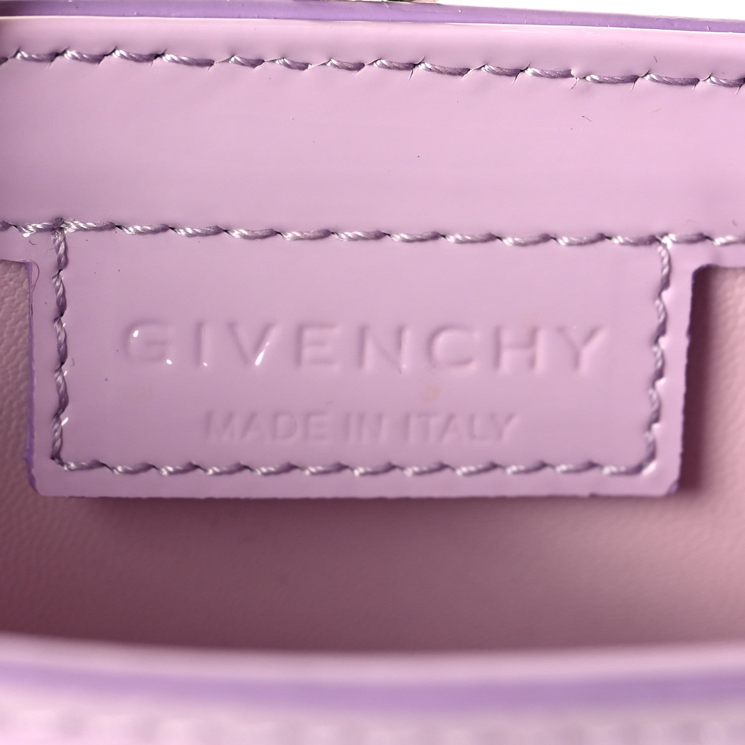 Givenchy Patent Padded Small Cut Out Shoulder Bag Lilac 6 of 10