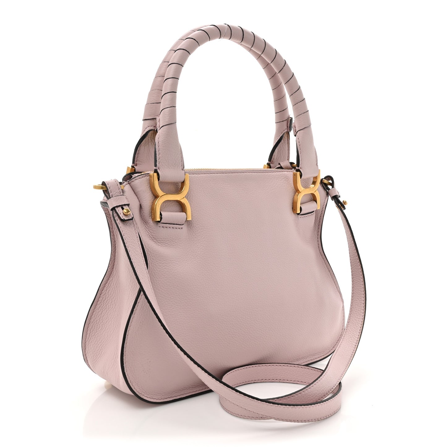 Calfskin Small Marcie Satchel Misty Lavender