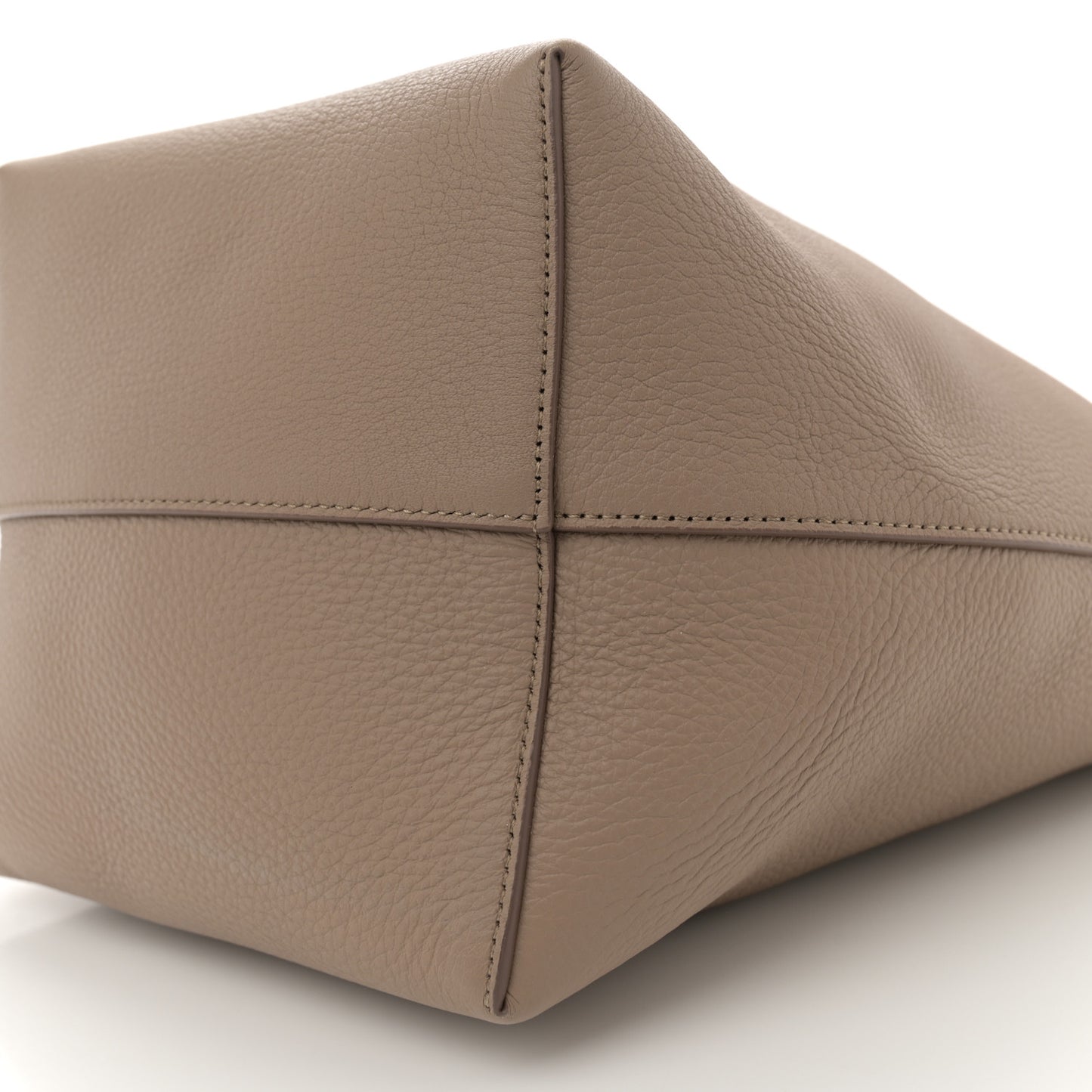 Grained Calfskin Medium N/S Park Tote Dark Taupe