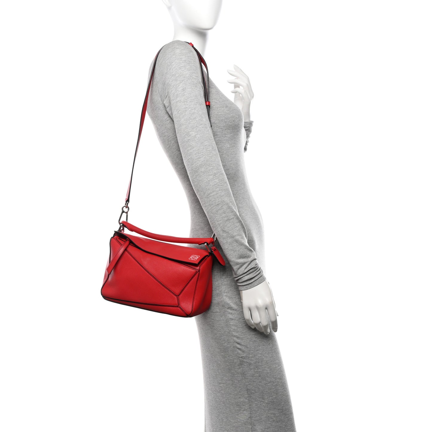 Calfskin Small Puzzle Bag Scarlet
