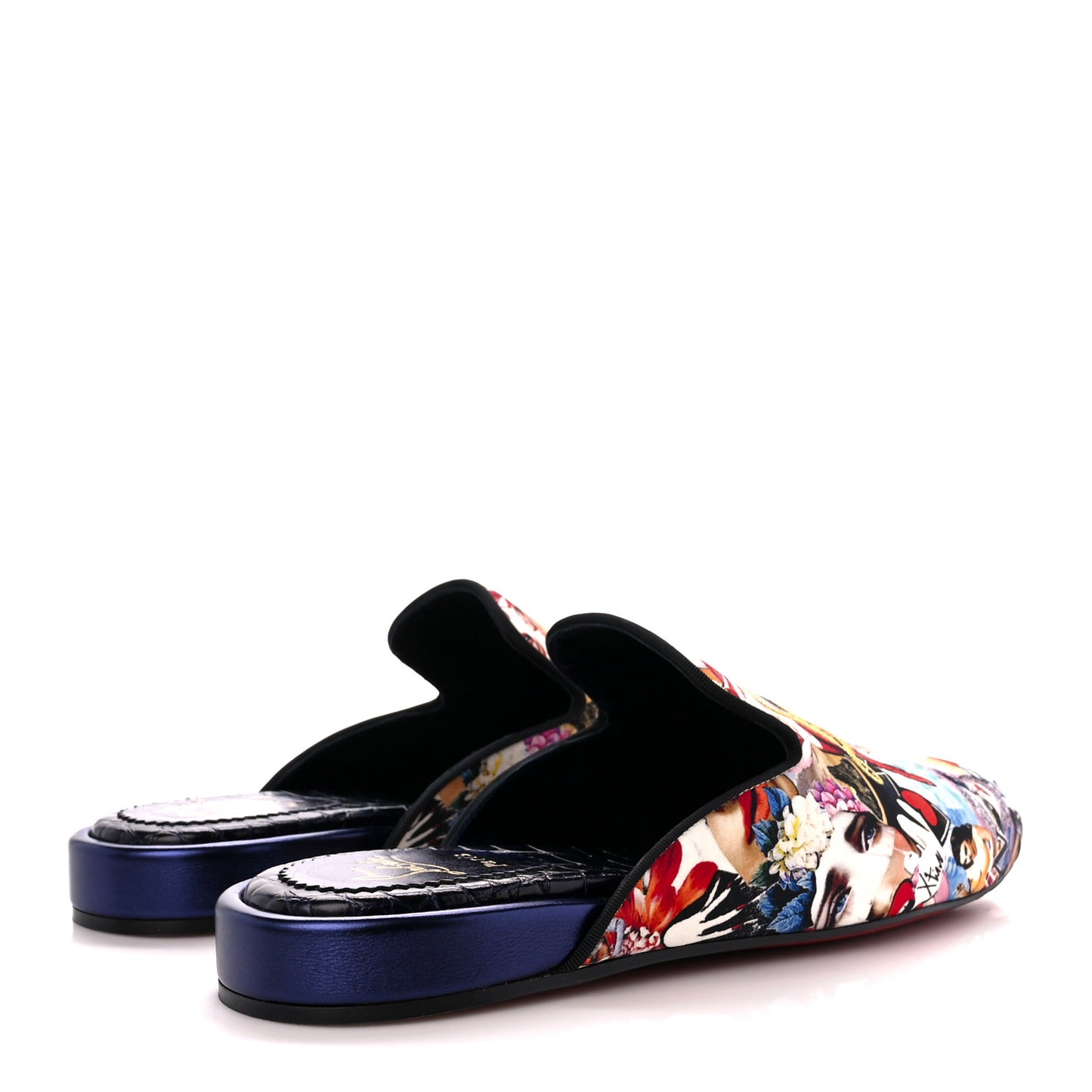 Mens Coolito Donna Flat Mules 41 Navy Multi