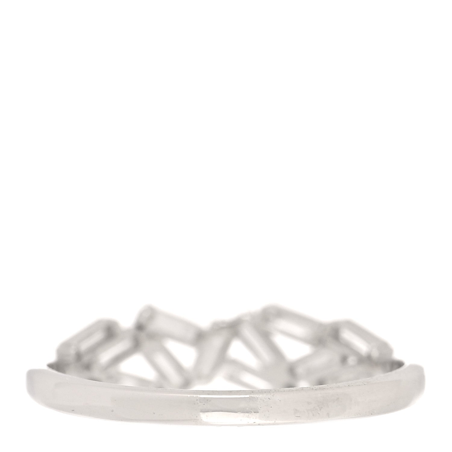Suzanne Kalan 18K White Gold Diamond Baguette Fireworks Ring 54 6.75 3 of 4