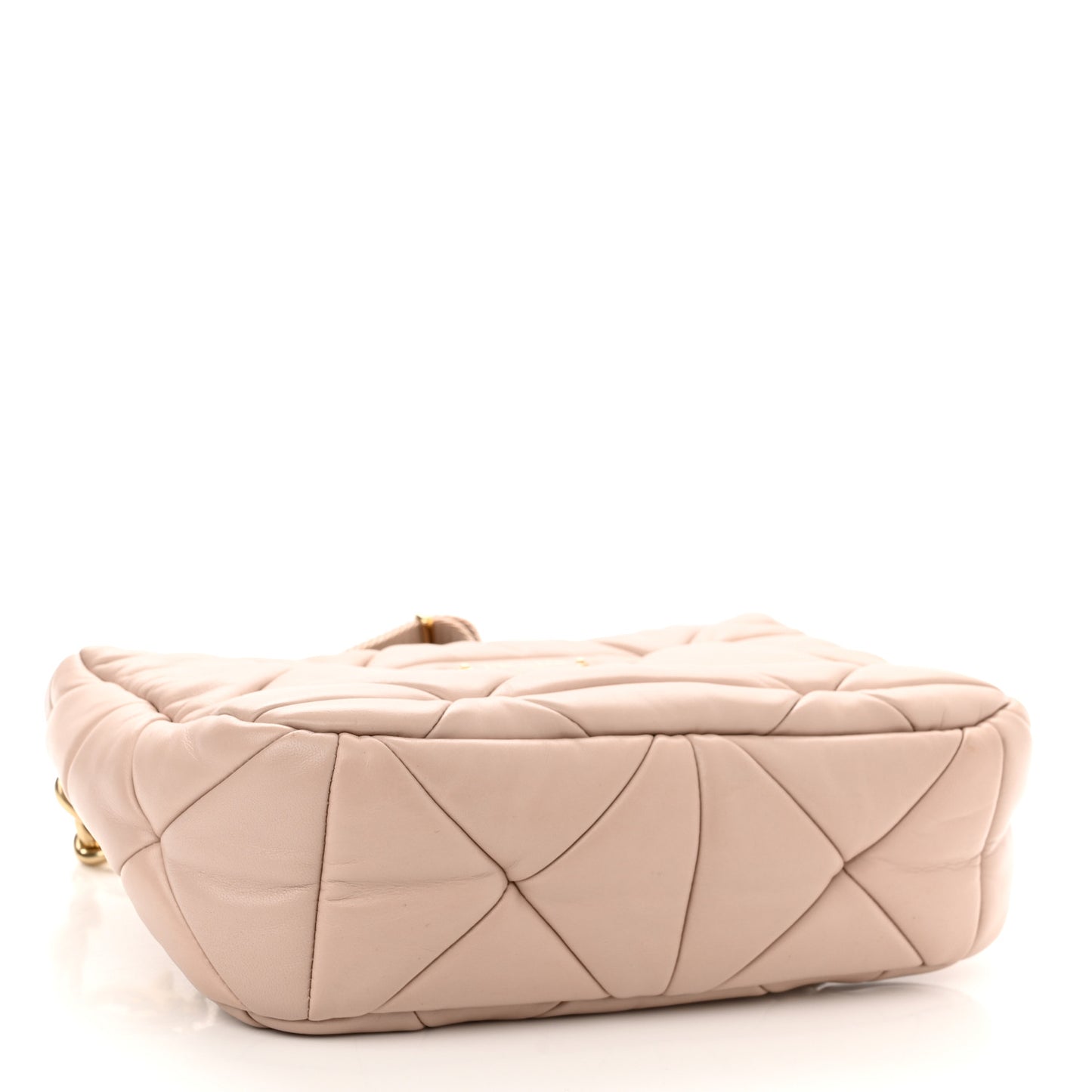 Nappa Re-Nylon Triangle Quilted Patchwork System Shoulder Bag Ninfea