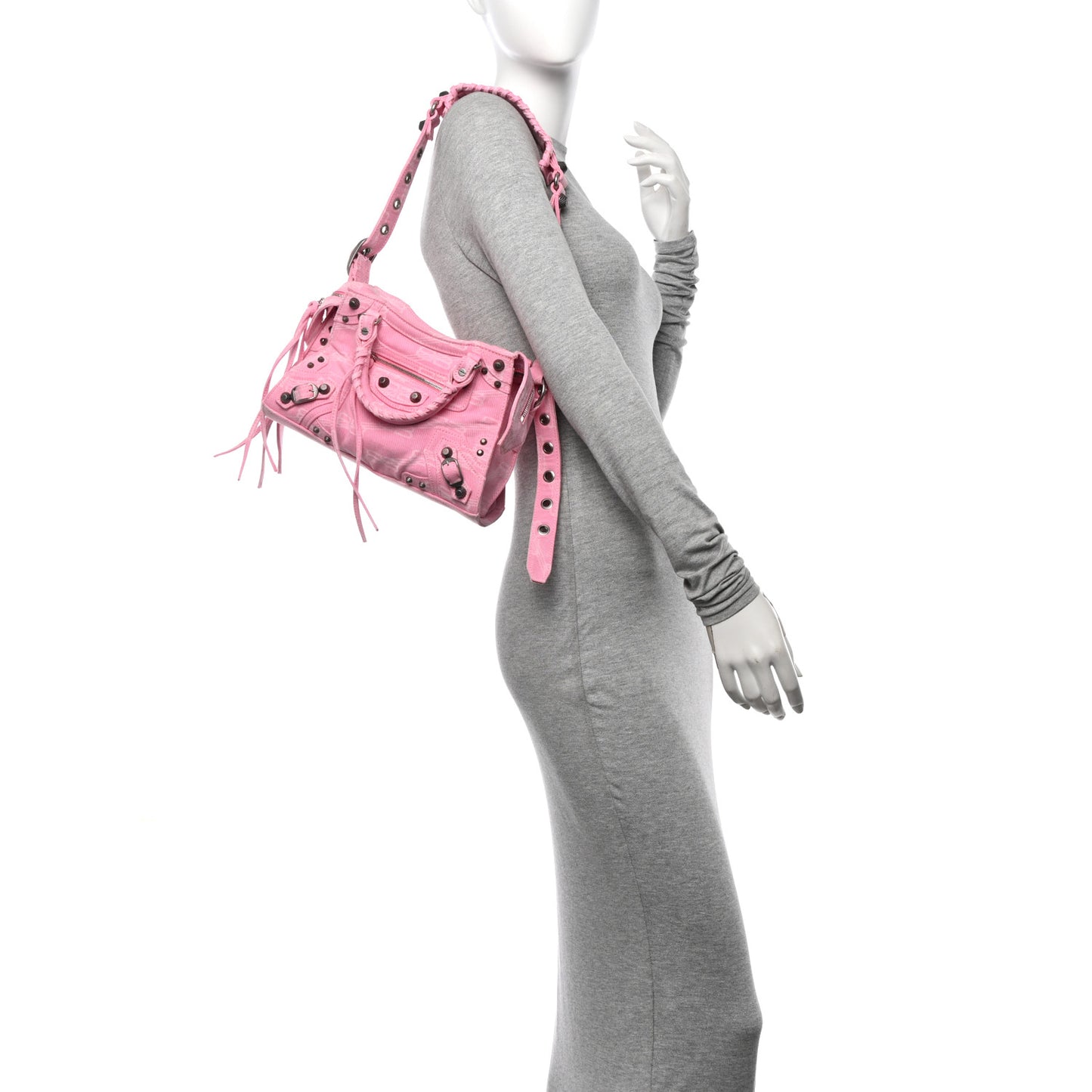 Denim BB Monogram Neo Cagole Handbag XS Pink