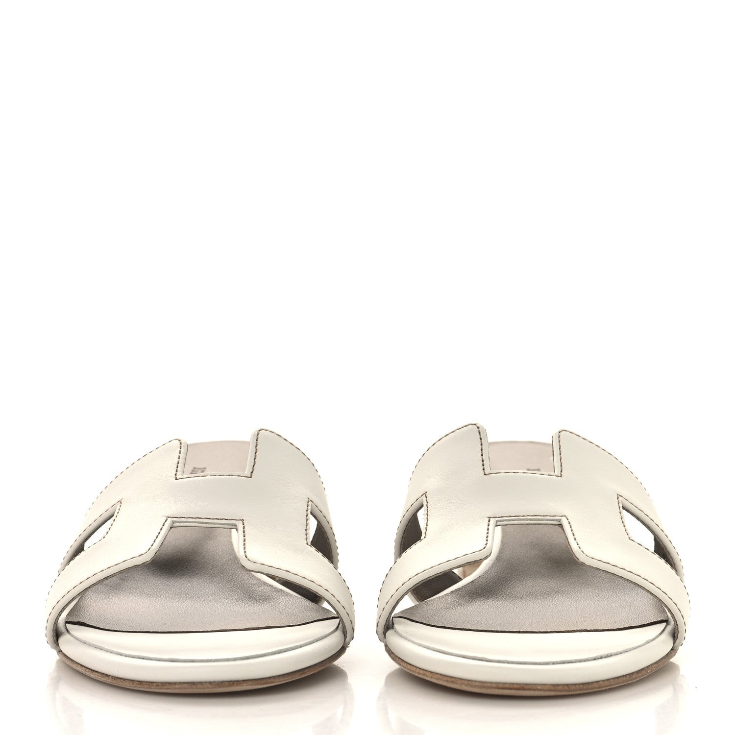 Hermes Calfskin Oasis Sandals 35.5 White 3 of 10