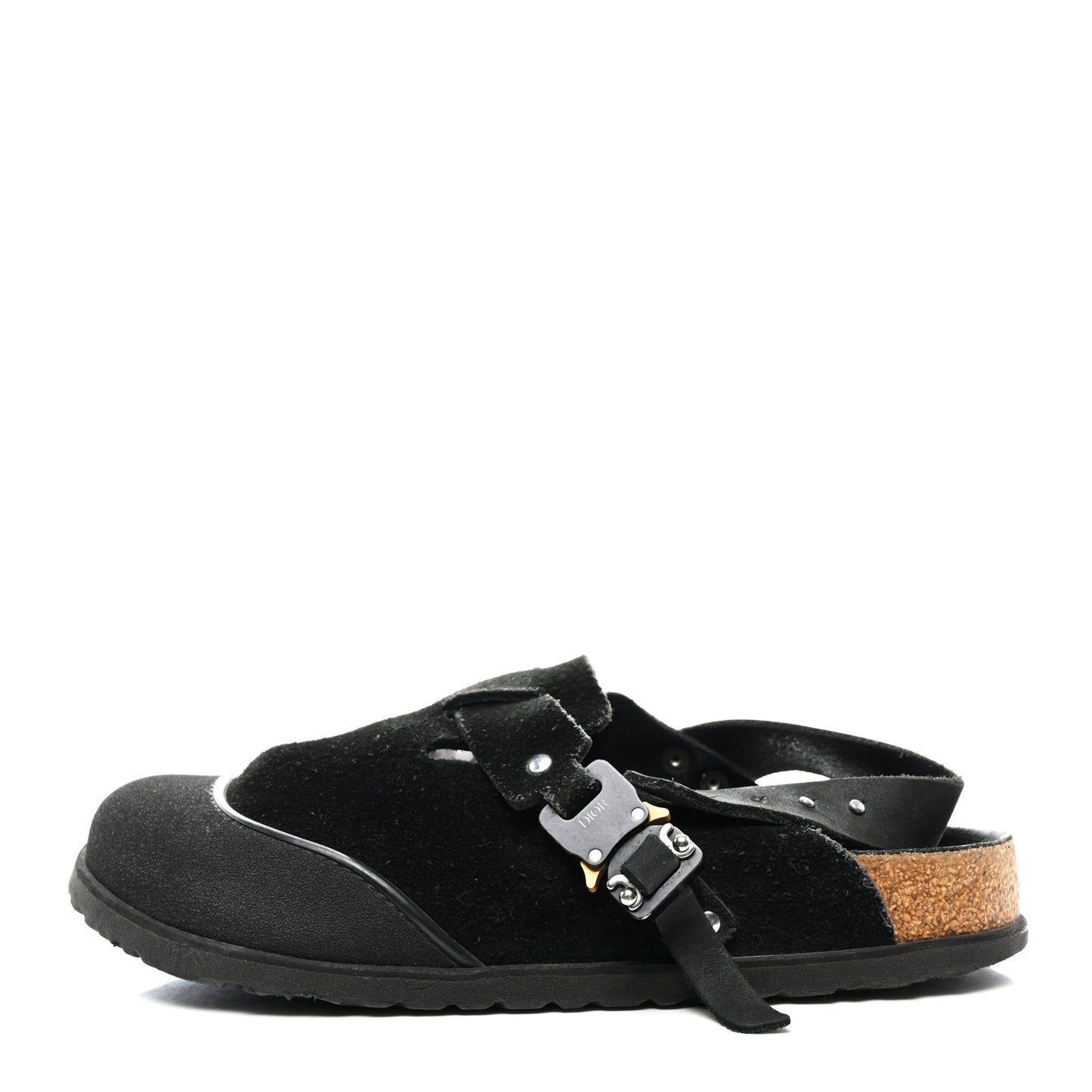 X BIRKENSTOCK Felted Wool Nubuck Calfskin Tokio Mule 42 Black