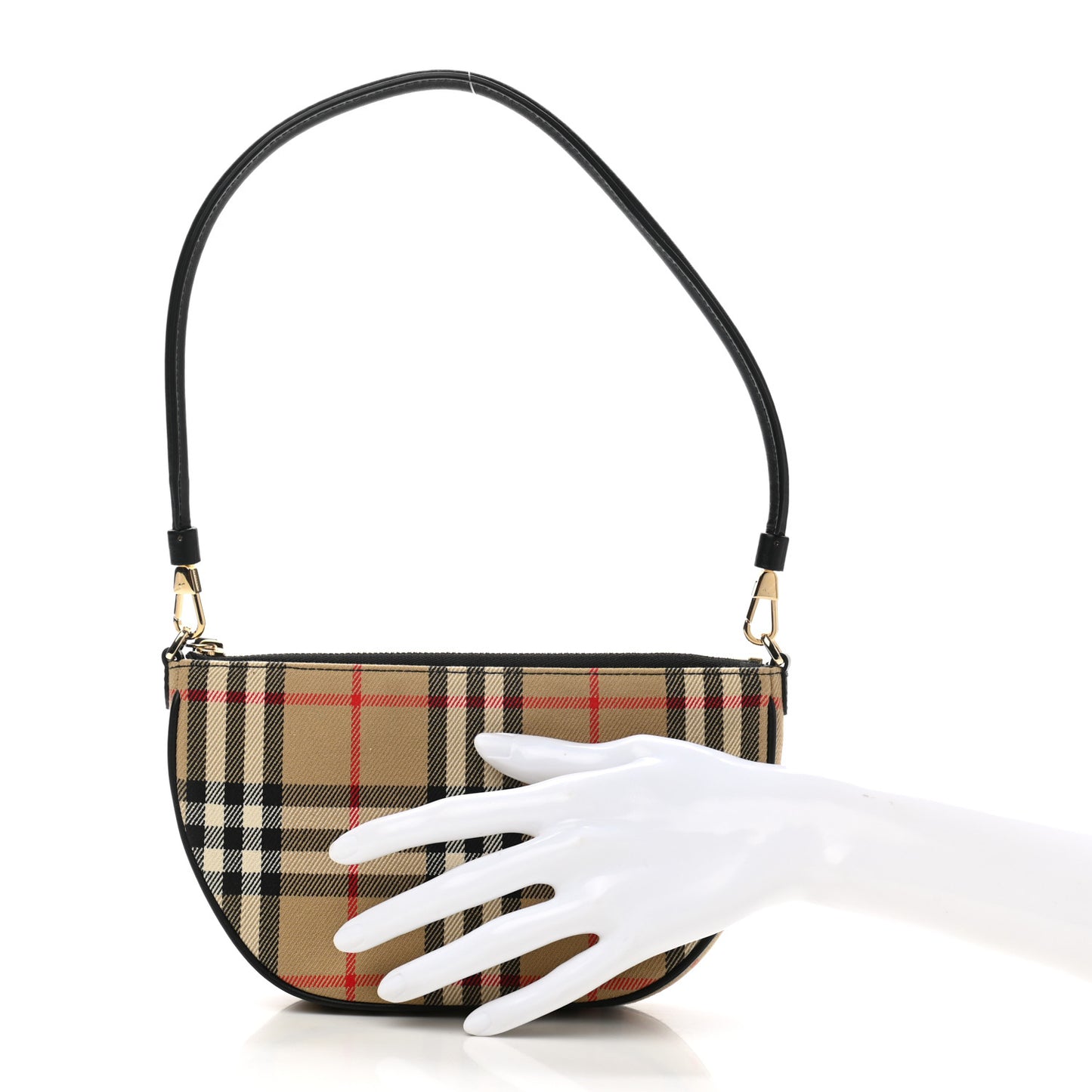 Vintage Check Calfskin Olympia Pouch Archive Beige