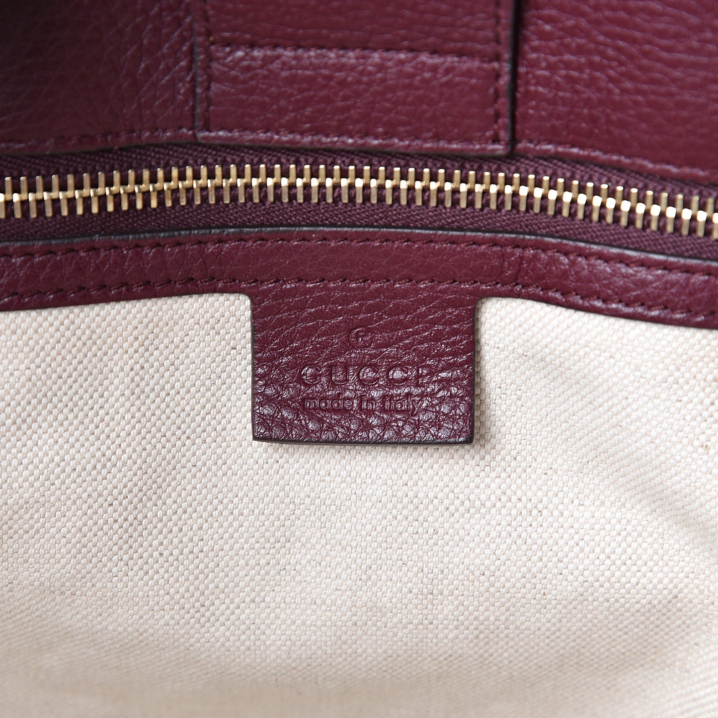 Calfskin Large Bamboo Shopper Tote Burgundy