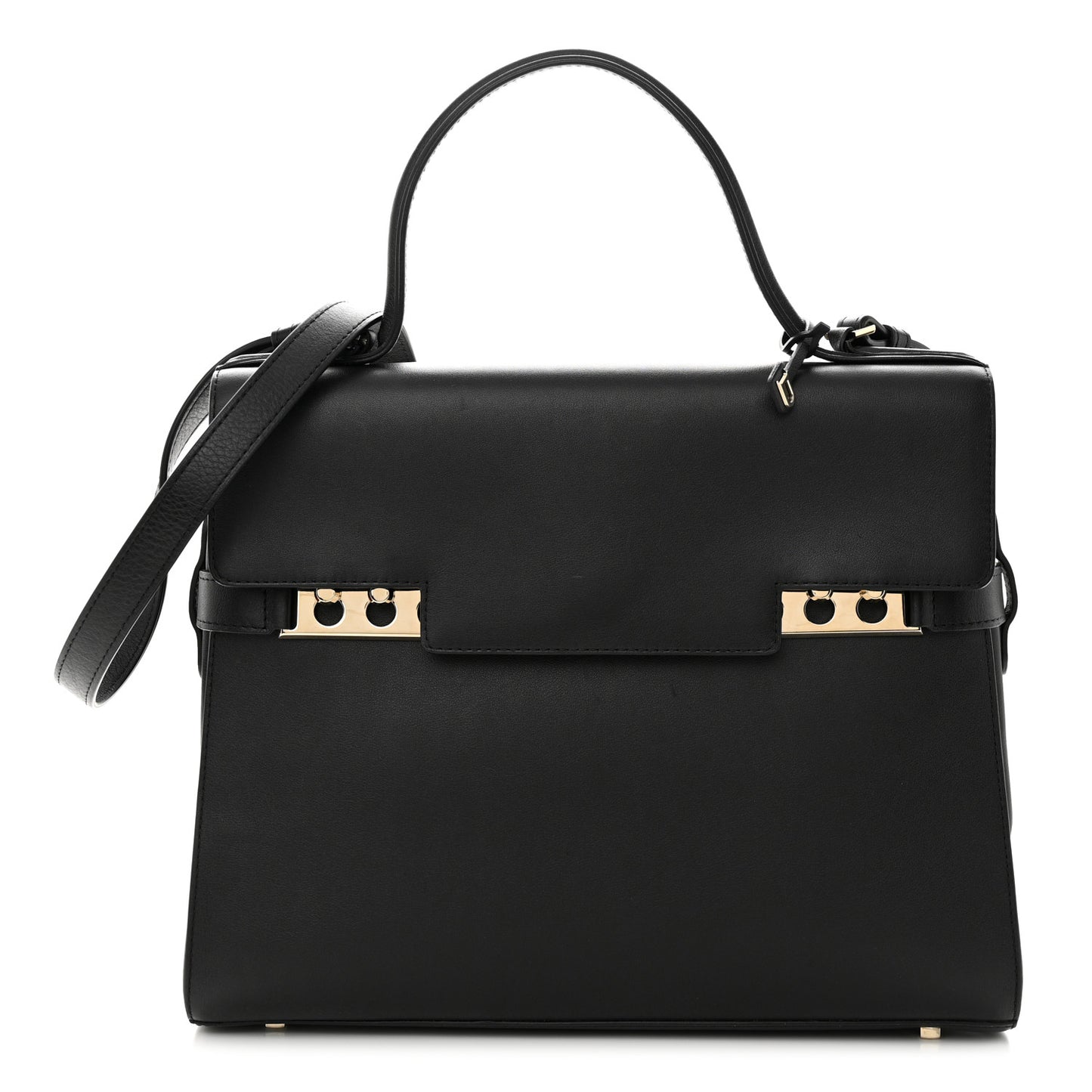 Smooth Calfskin GM Tempete Satchel Black