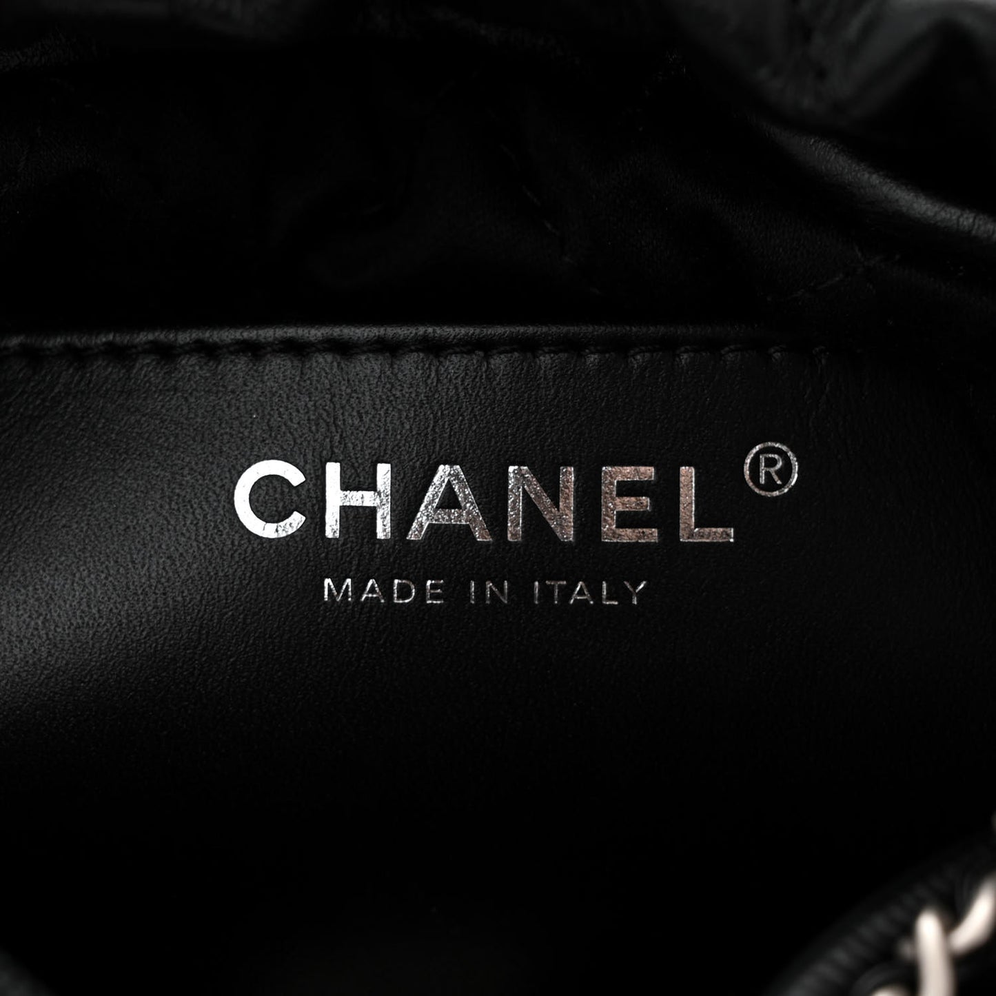 Shiny Calfskin Quilted Mini Chanel 22 Black