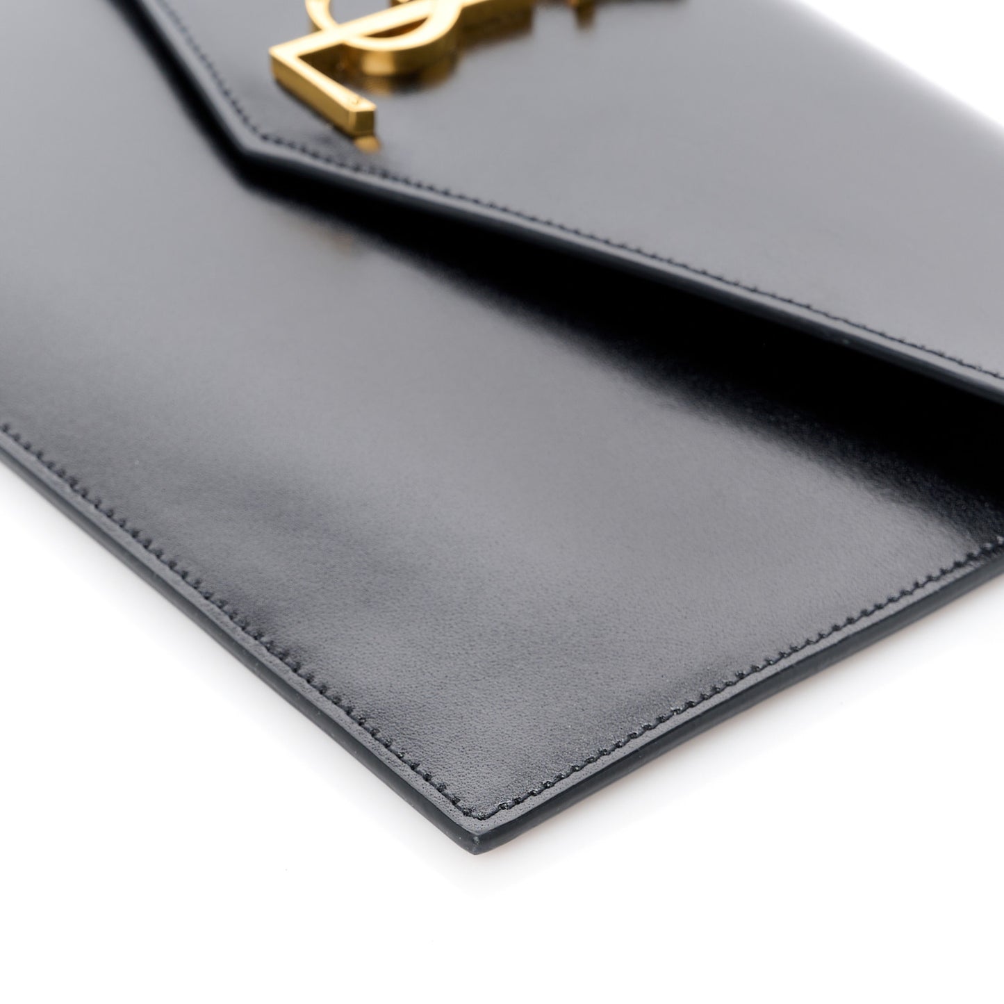 Smooth Shiny Calfskin Monogram Uptown Pouch Black