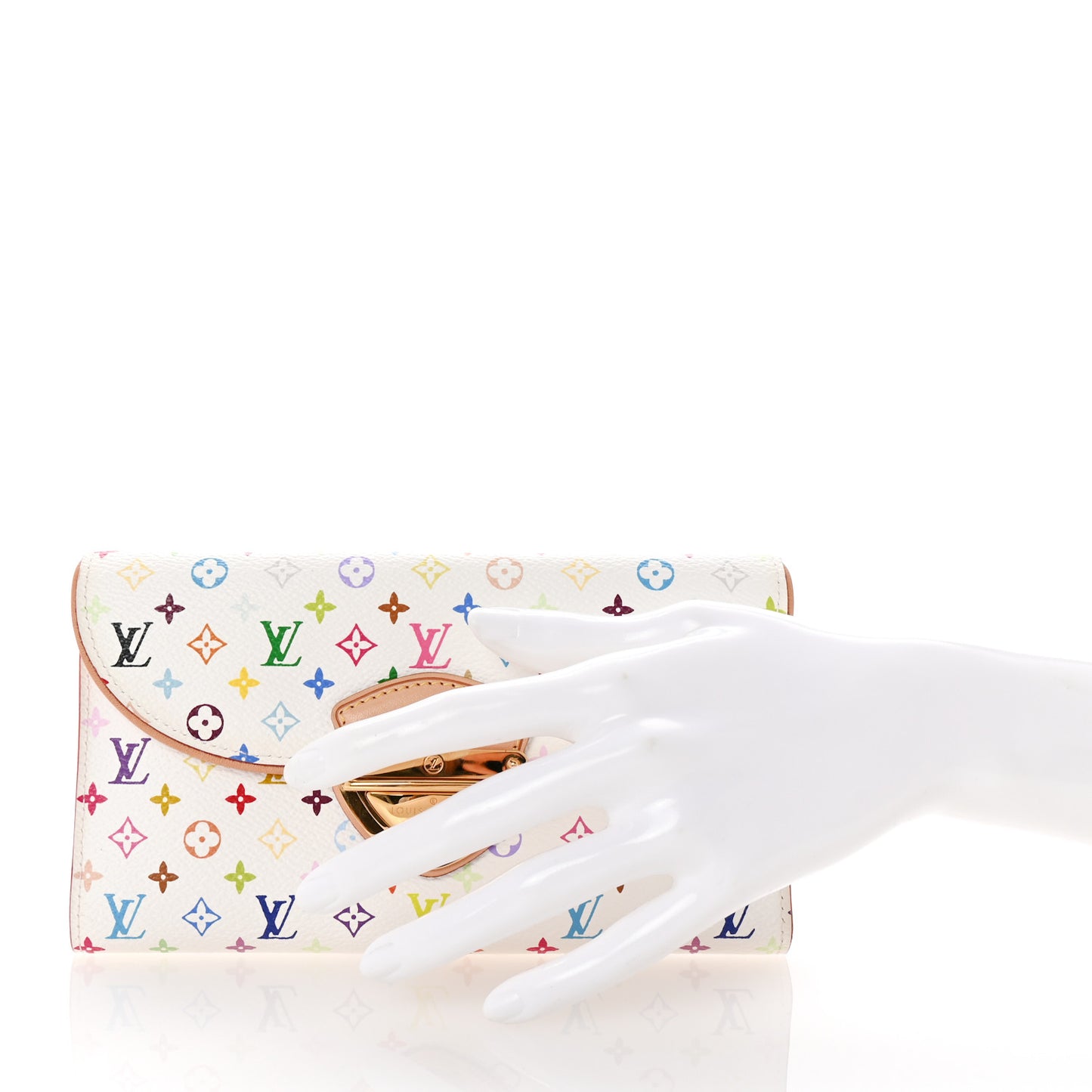 Monogram Multicolor Eugenie Wallet White Litchi