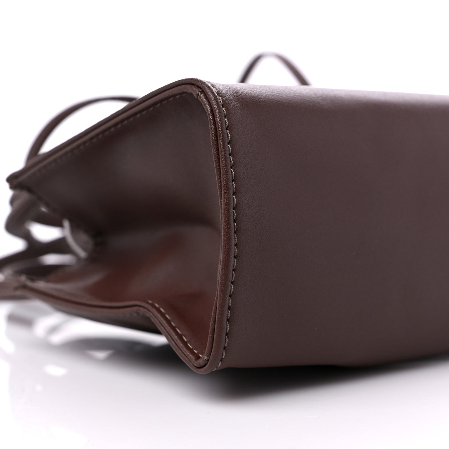 Vegan Leather Small Shopping Bag Chocolate
