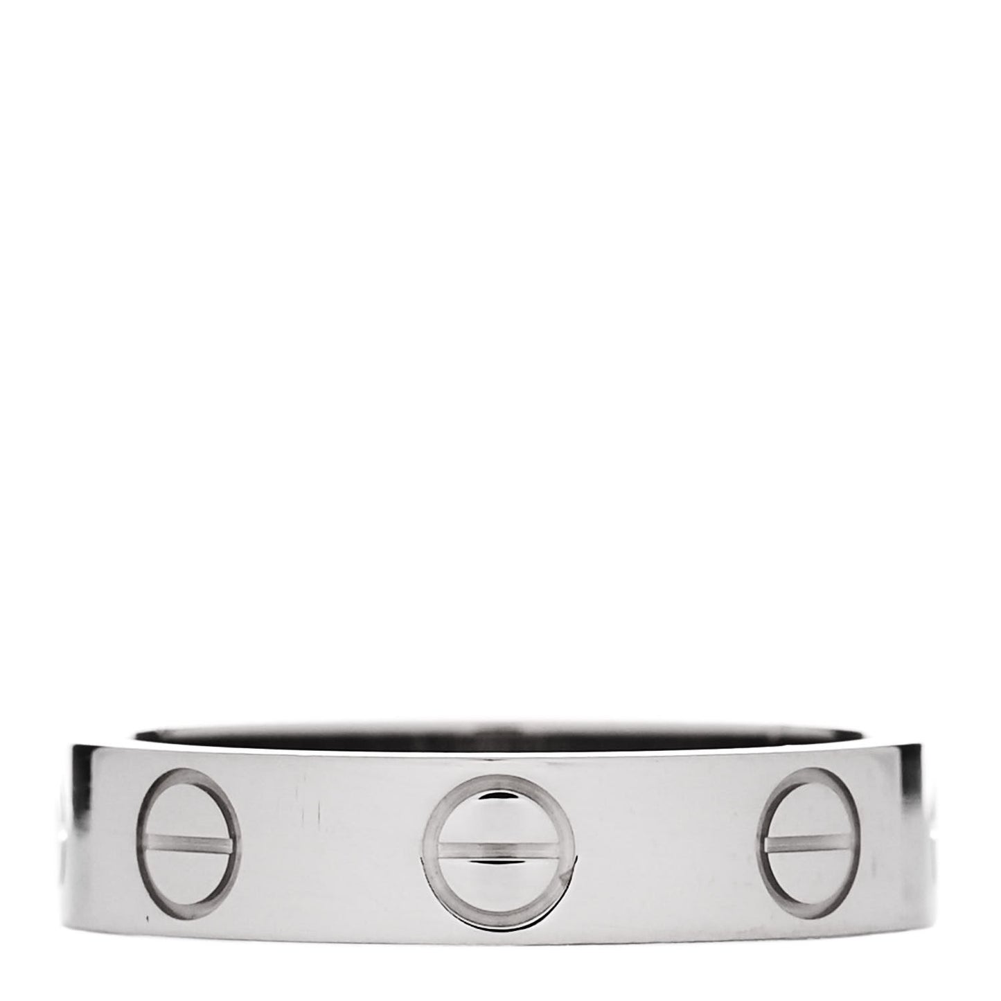 18K White Gold 3.5mm LOVE Wedding Band Ring 46 3.75