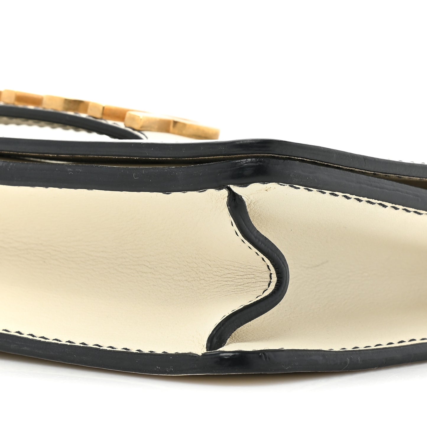 Calfskin J'Adior Chain Flap Bag Off White