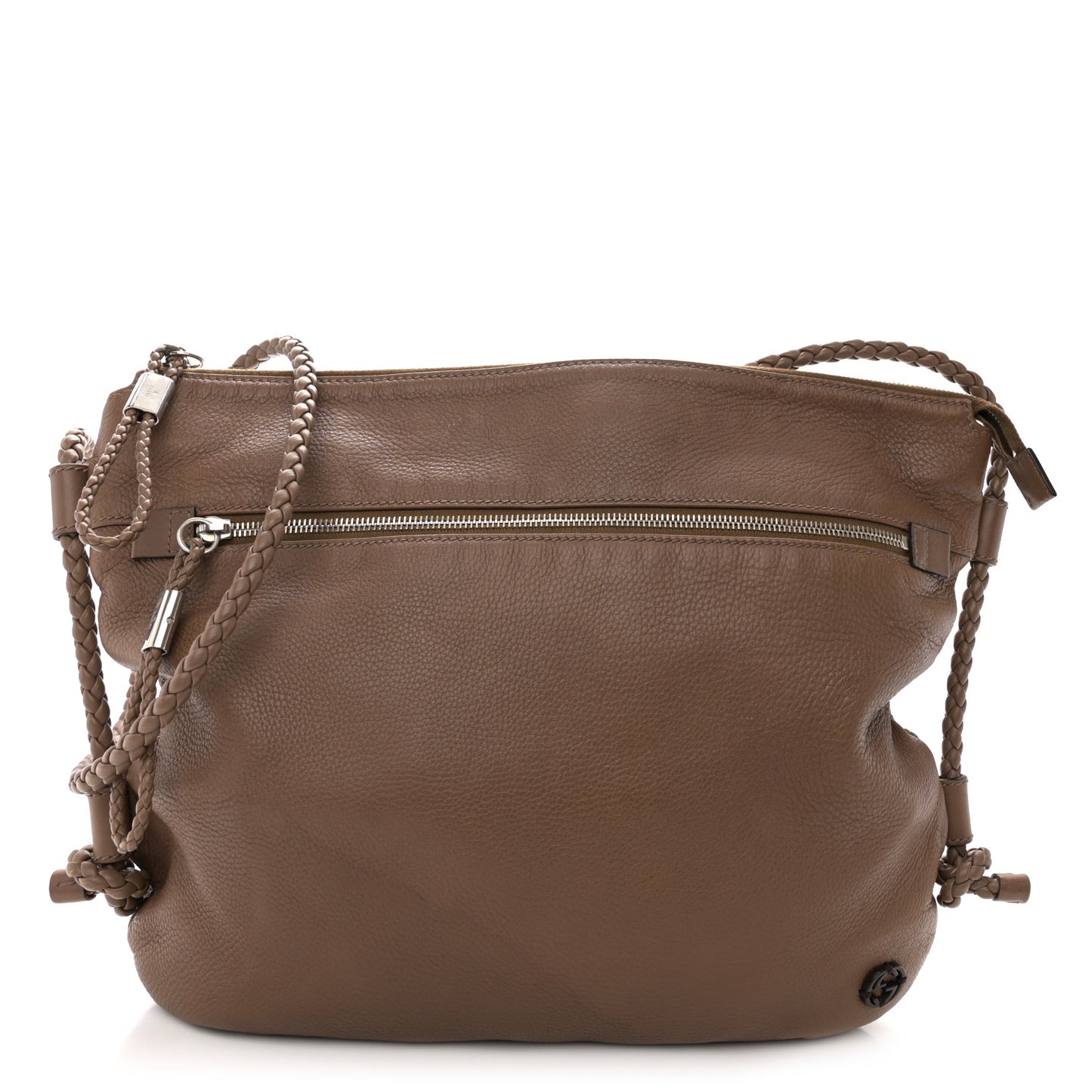 Deerskin Interlocking G Braided Messenger Bag Maple