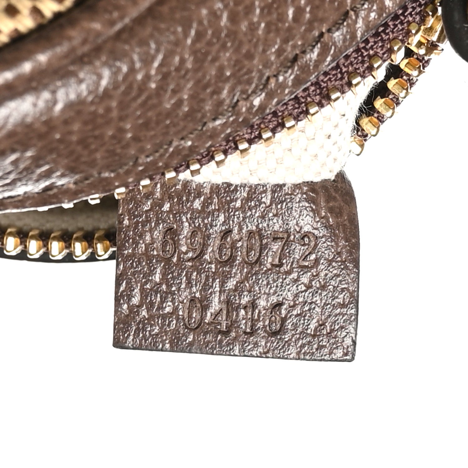 Gucci Monogram Jumbo GG Textured Dollar Calfskin Web Shoulder Bag Camel Ebony New Acero 7 of 12