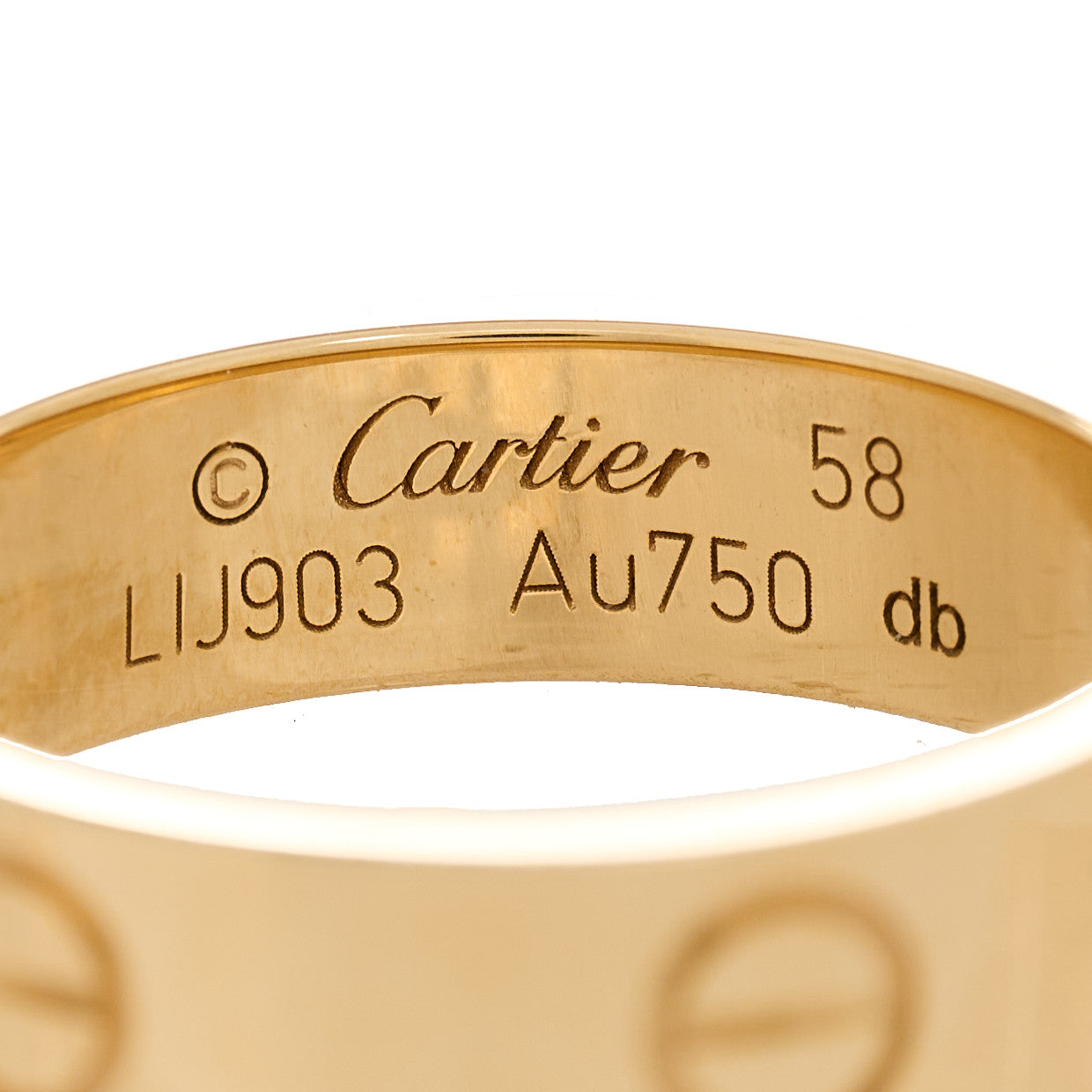 Cartier 18K Yellow Gold 5.5mm LOVE Ring 58 8.25 5 of 5